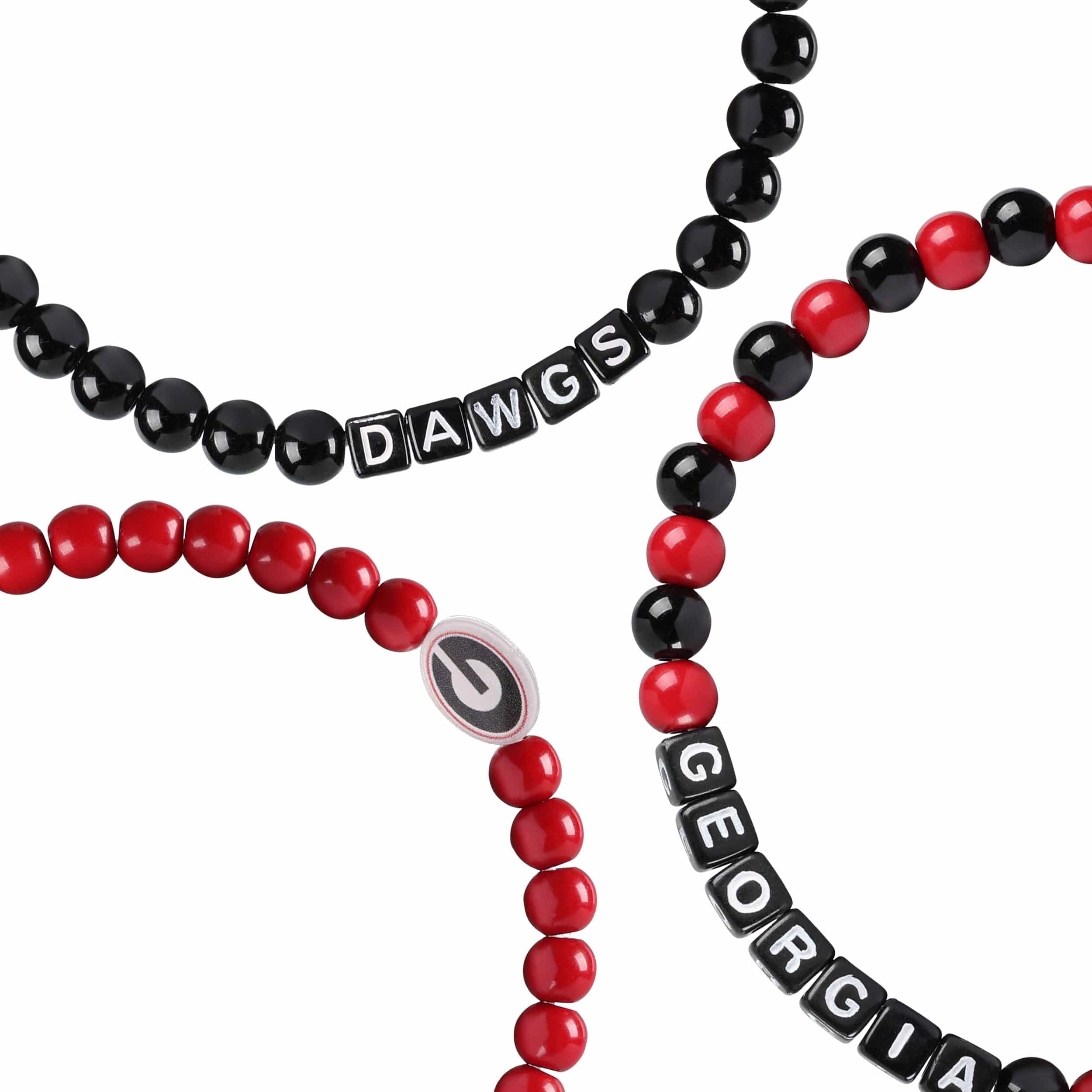 Georgia Bulldogs NCAA 3 Pack Beaded Friendship Bracelet - Image 2