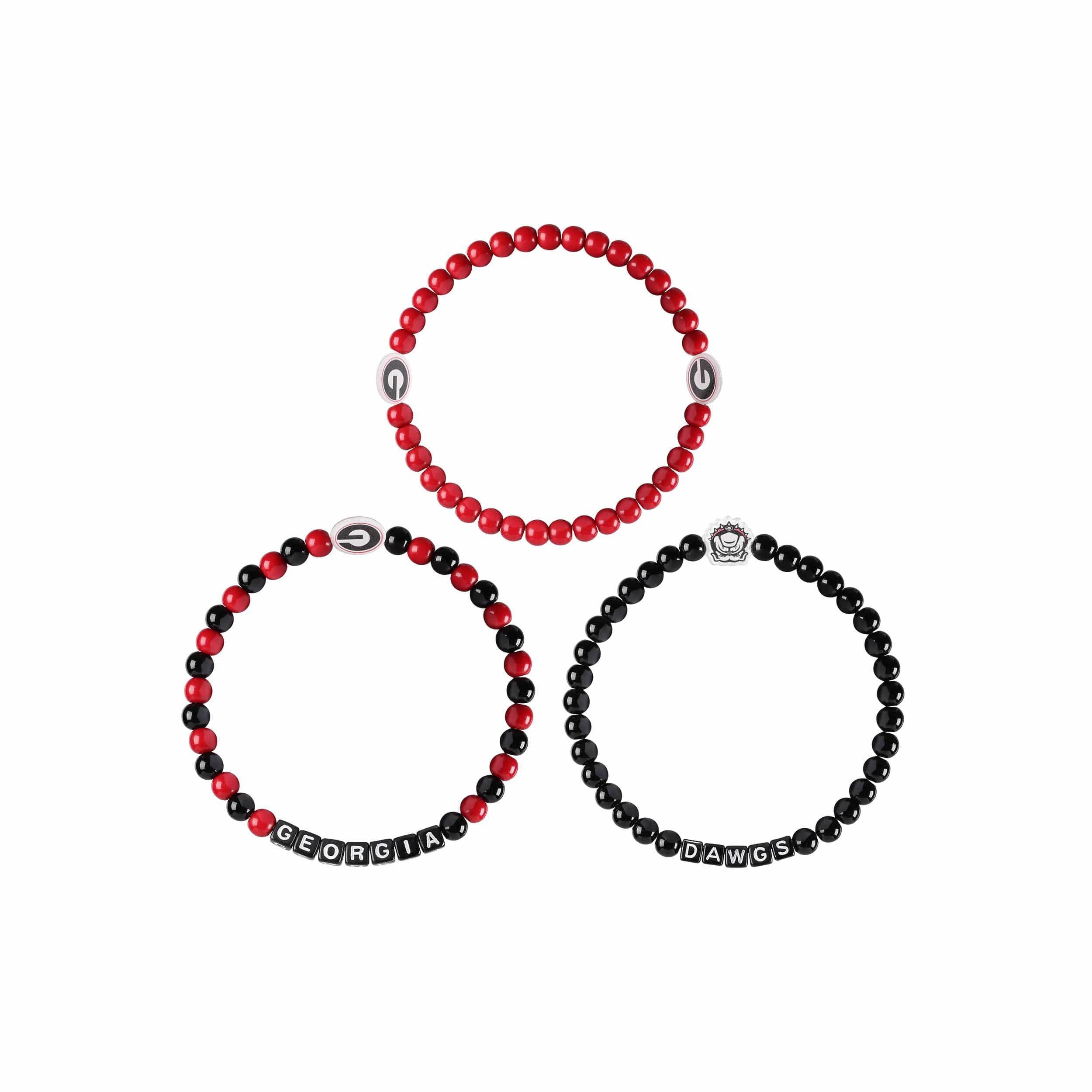 Georgia Bulldogs NCAA 3 Pack Beaded Friendship Bracelet - Image 3