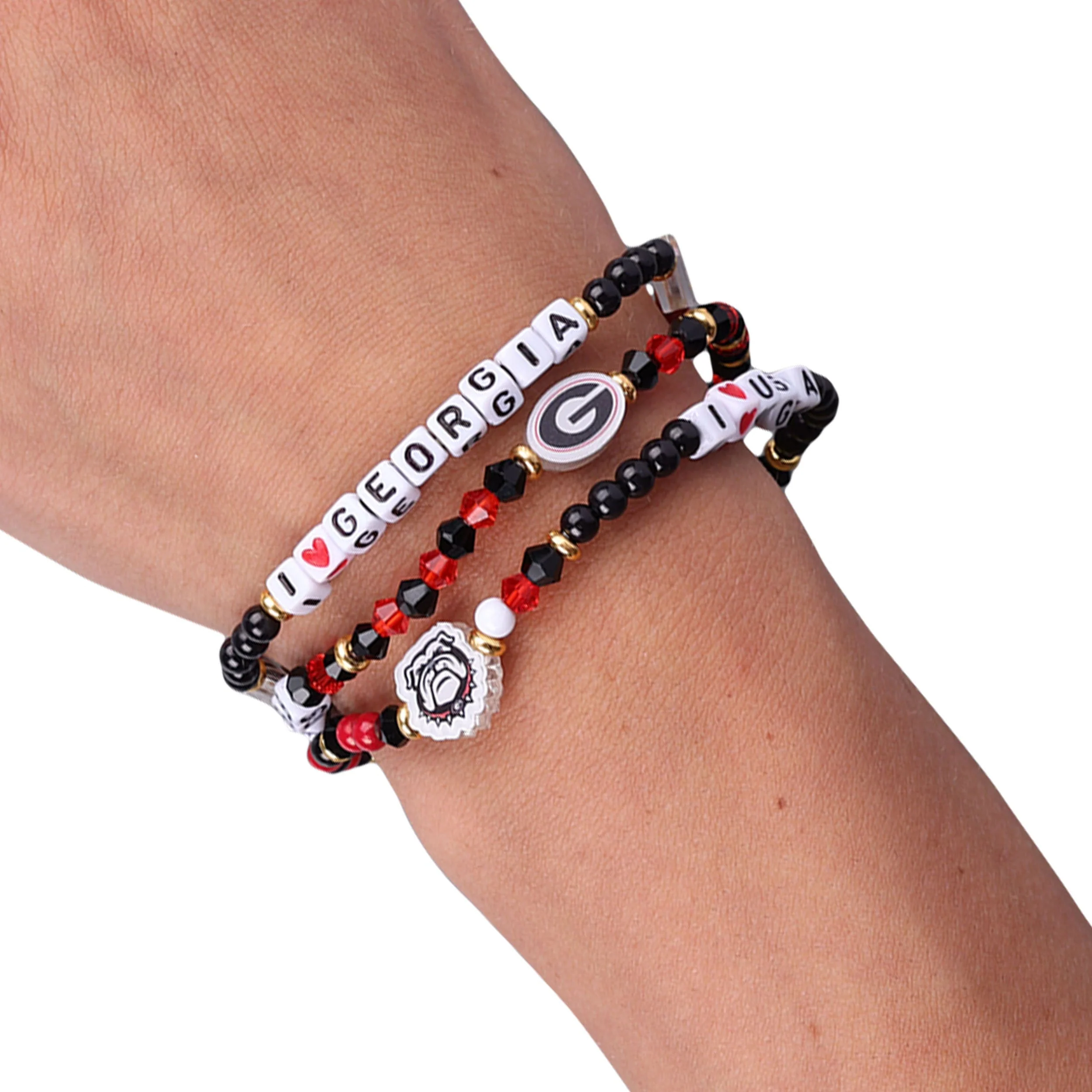 Georgia Bulldogs NCAA 3 Pack Friendship Bracelet - Image 4