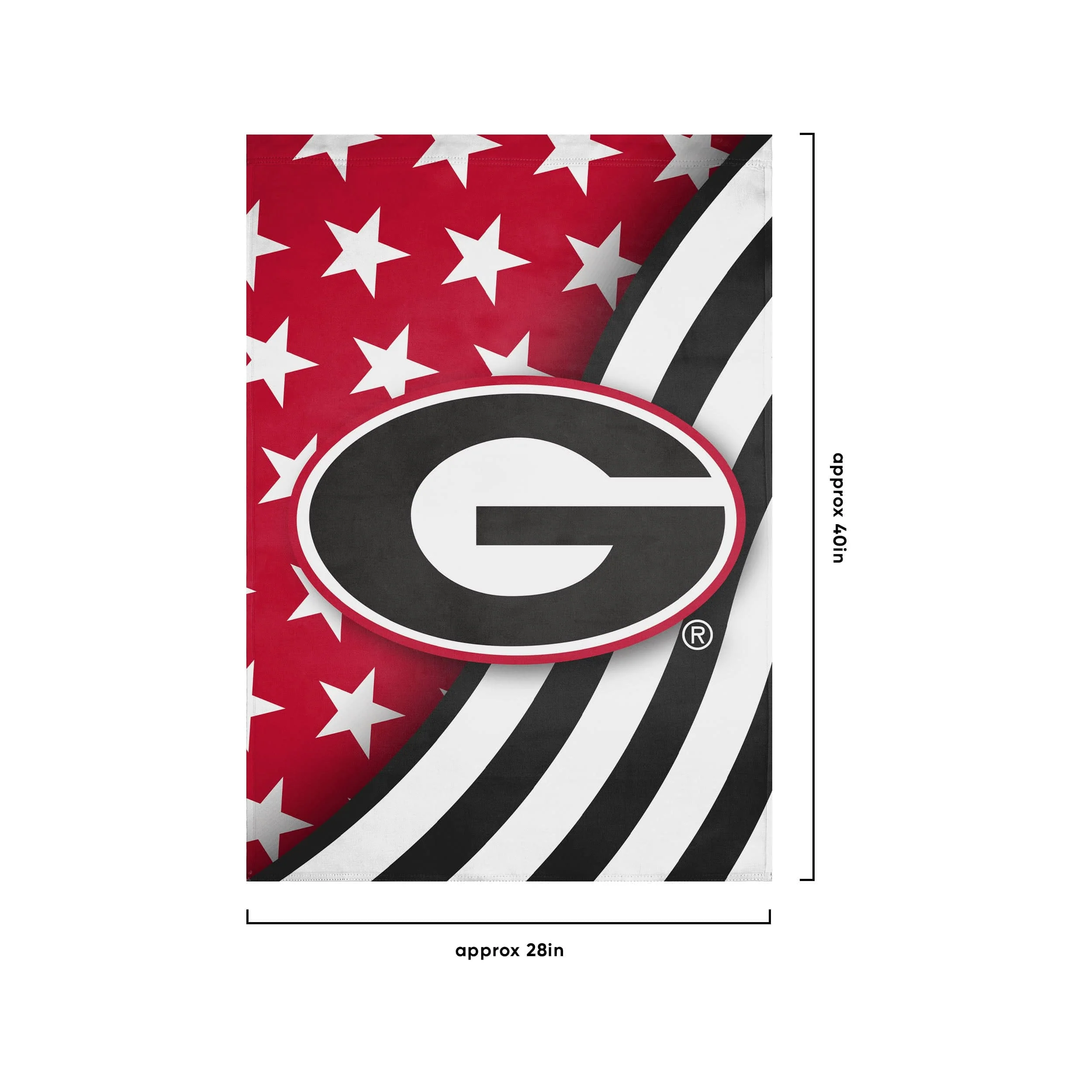 Georgia Bulldogs NCAA Americana Vertical Flag - Image 3