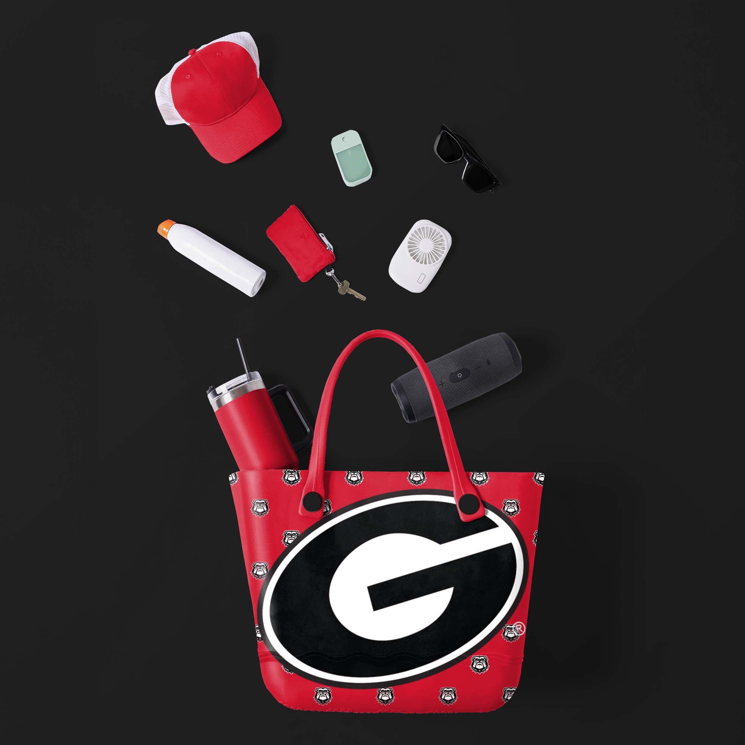 Georgia Bulldogs NCAA Big Logo Mini Print Tailgate Tote Bag - Image 2