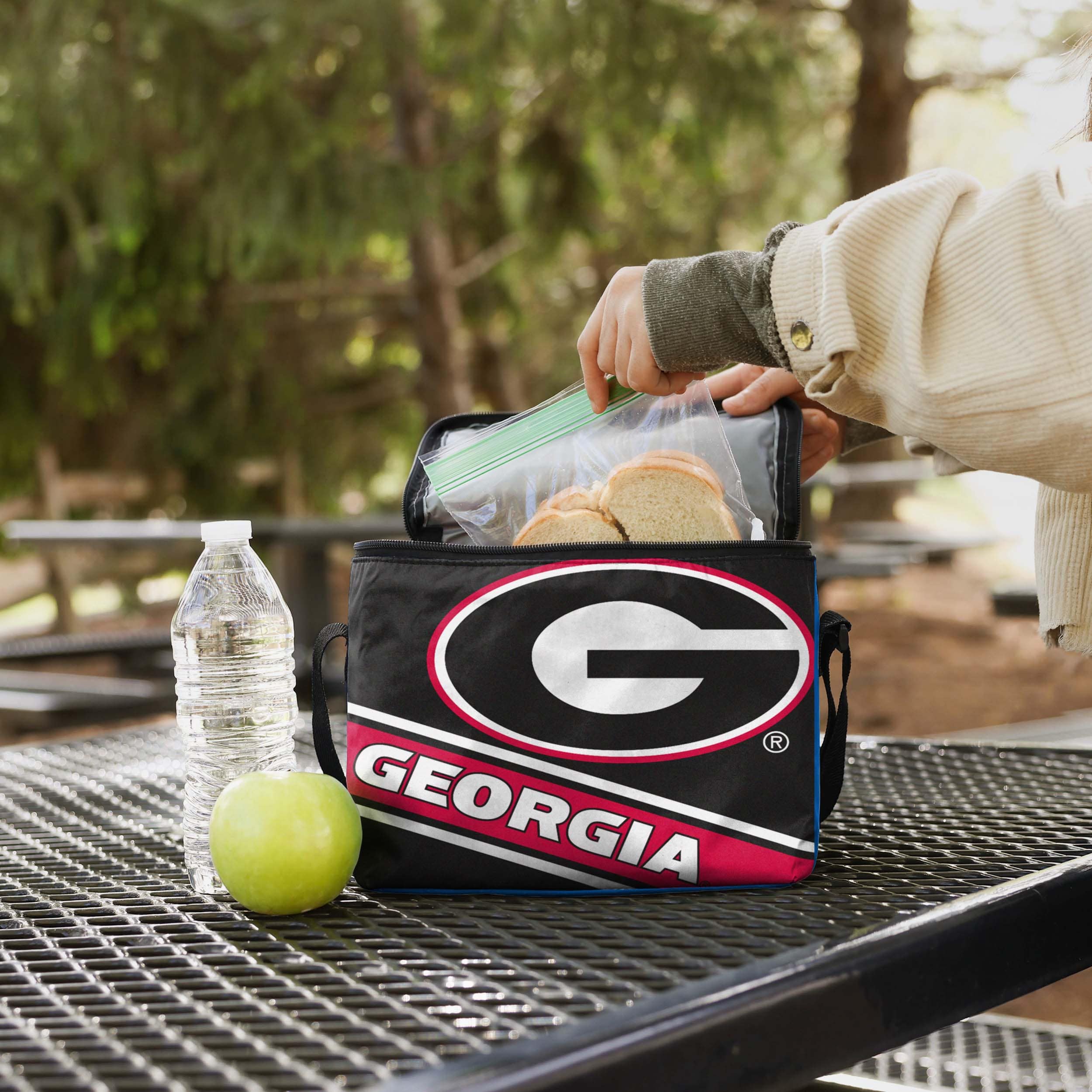 Georgia Bulldogs NCAA Big Logo Stripe 6 Pack Cooler - Image 3