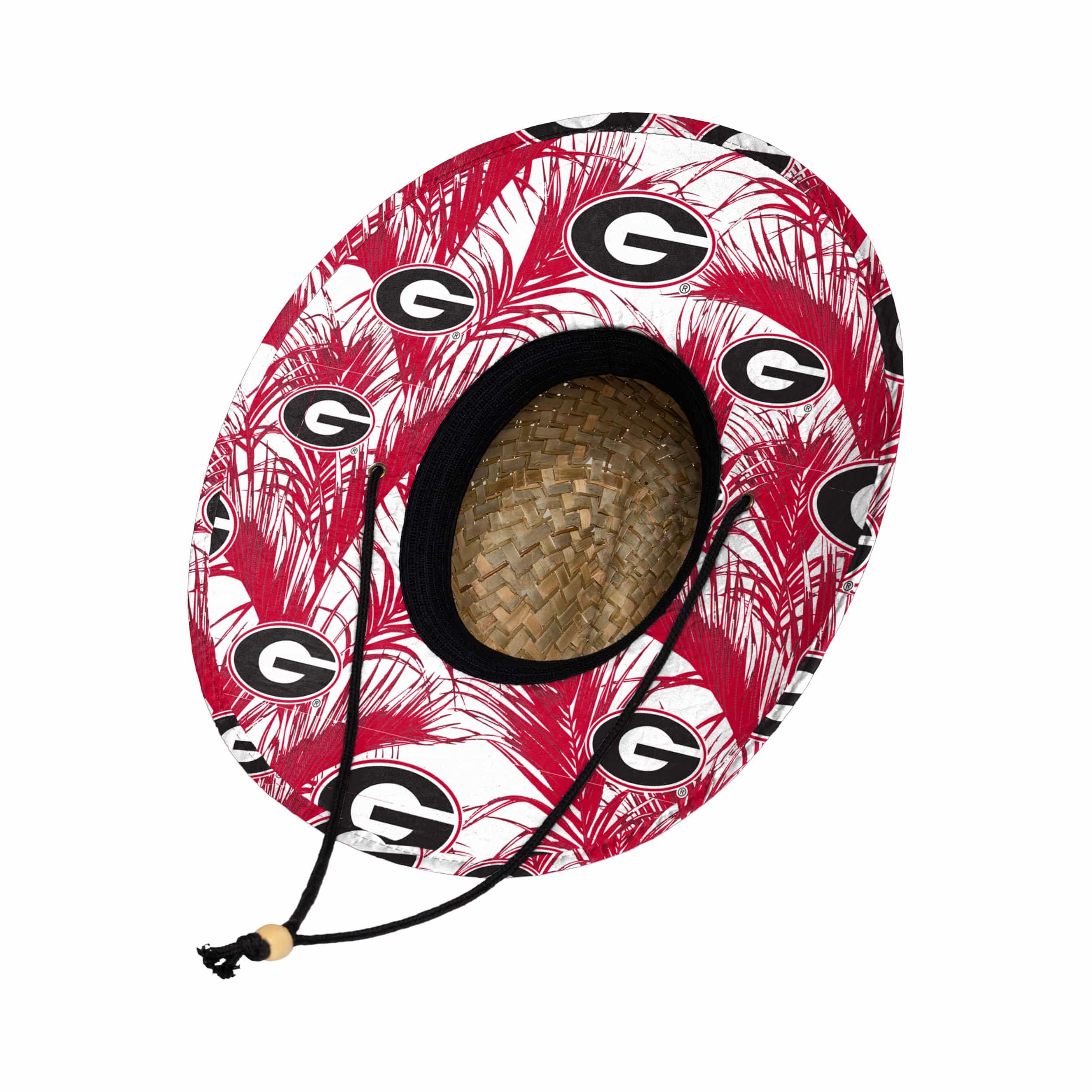 Georgia Bulldogs NCAA Floral Straw Hat - Image 2