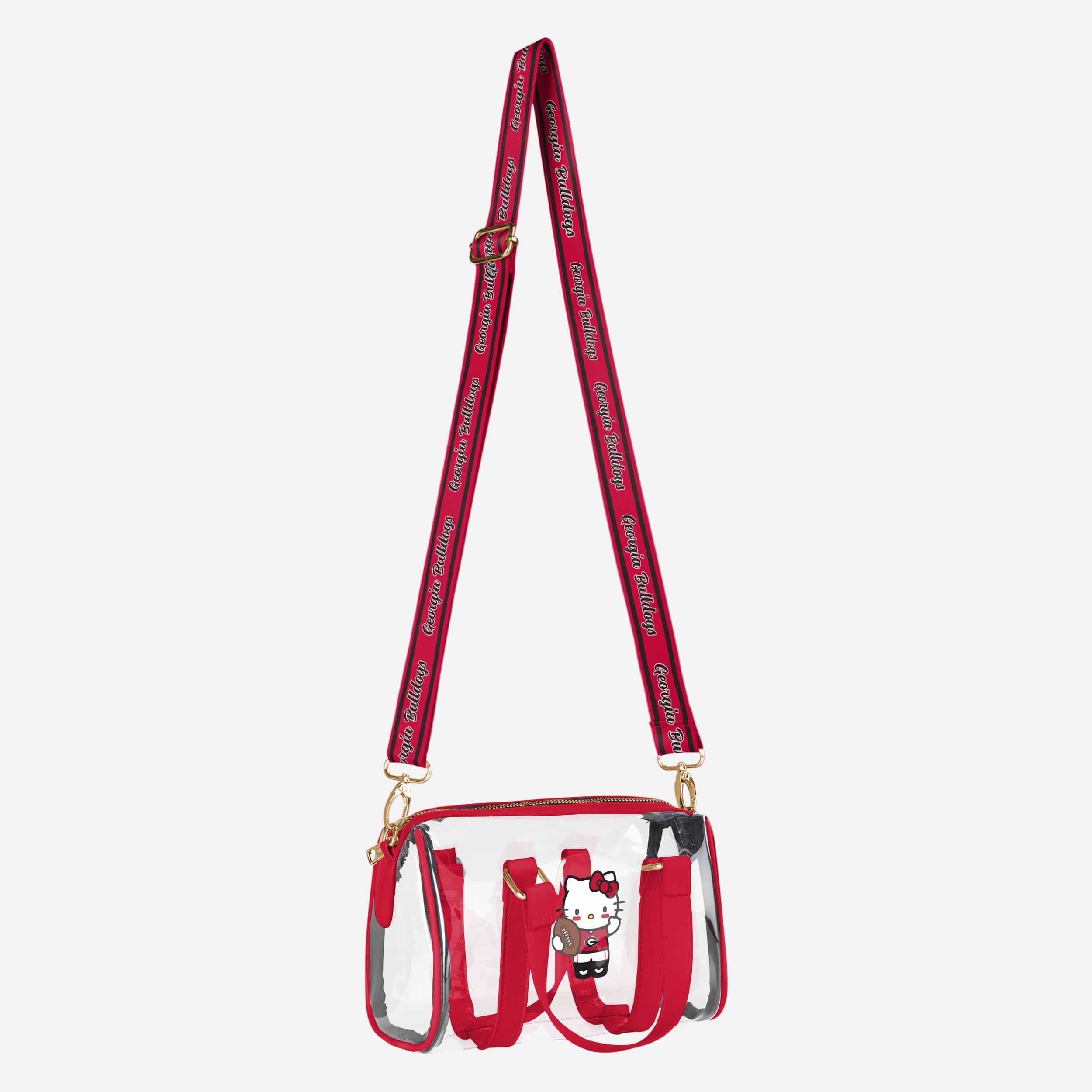Georgia Bulldogs NCAA Hello Kitty® Clear Barrel Bag (PREORDER - SHIPS MID JULY) - Image 2