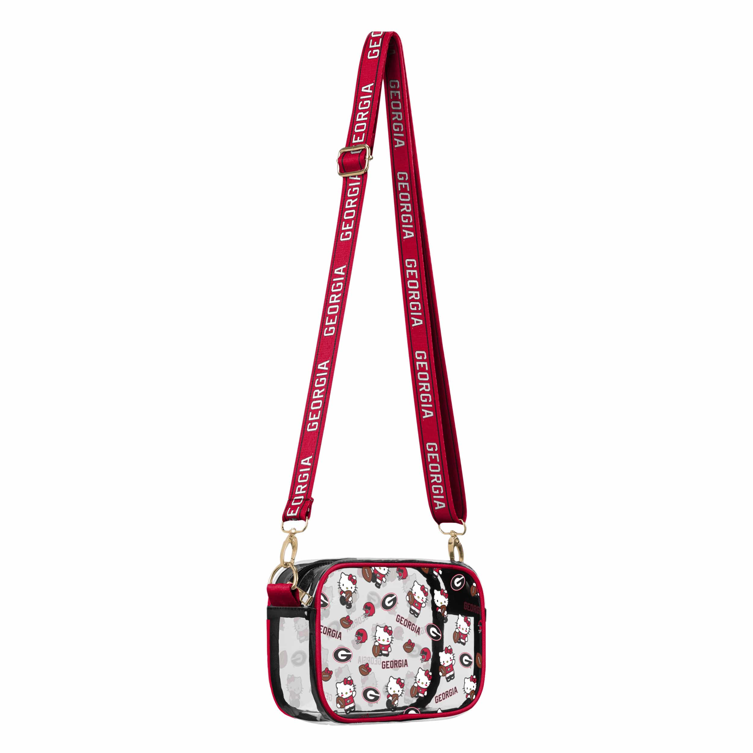 Georgia Bulldogs NCAA Hello Kitty® Clear Crossbody Bag (PREORDER - SHIPS MID JULY) - Image 2