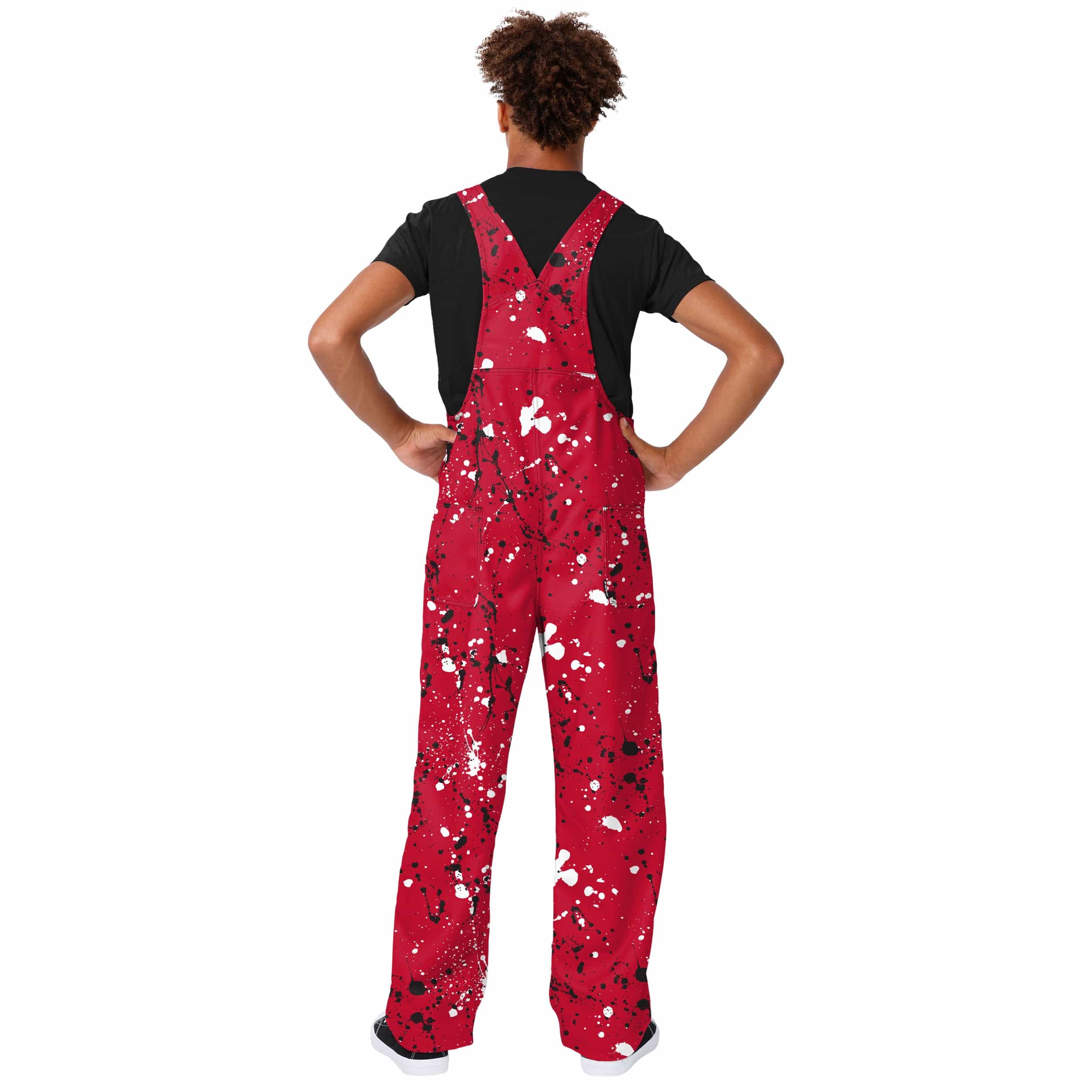 Georgia Bulldogs NCAA Mens Paint Splatter Bib Overalls - Image 2