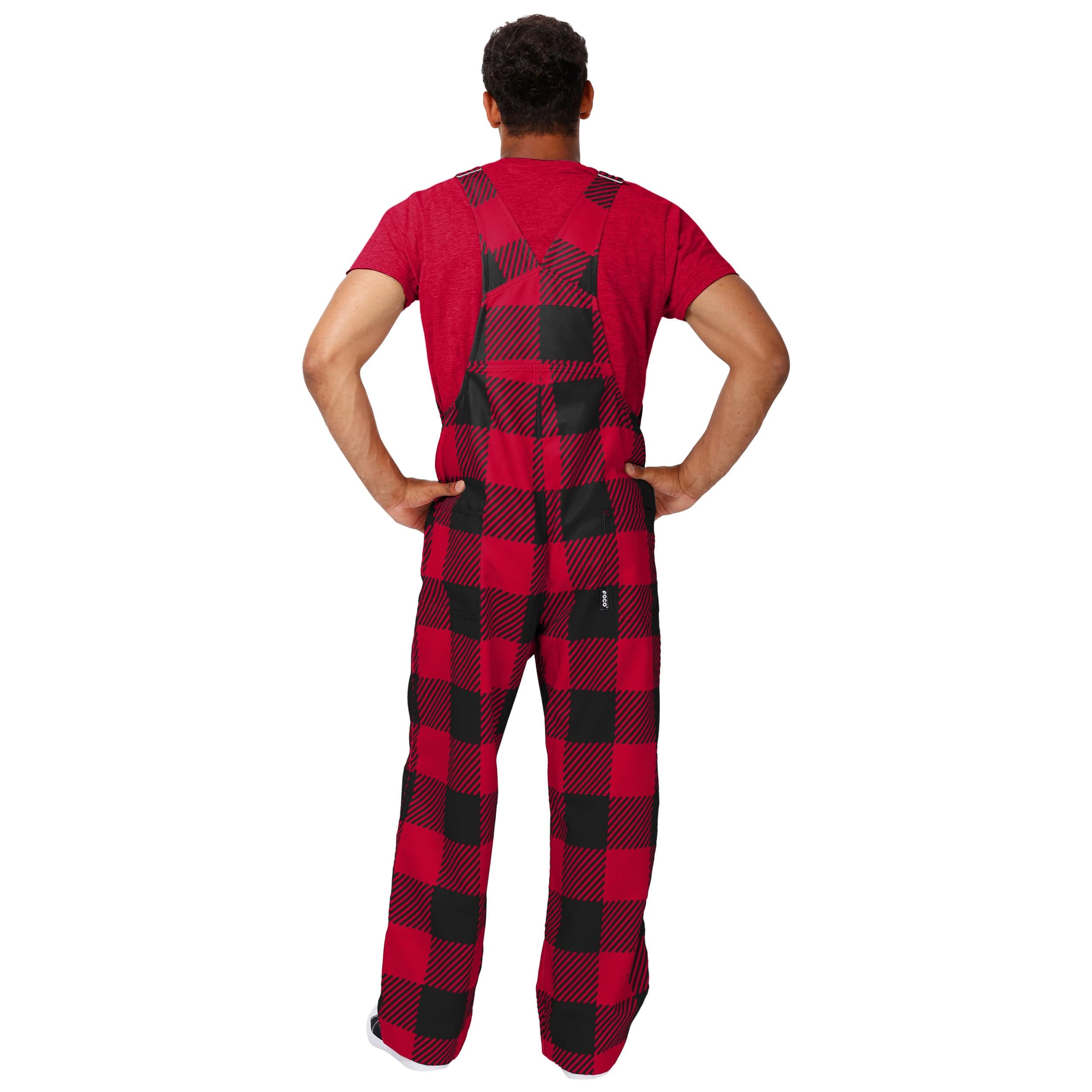 Georgia Bulldogs NCAA Mens Plaid Bib Overalls - Image 2