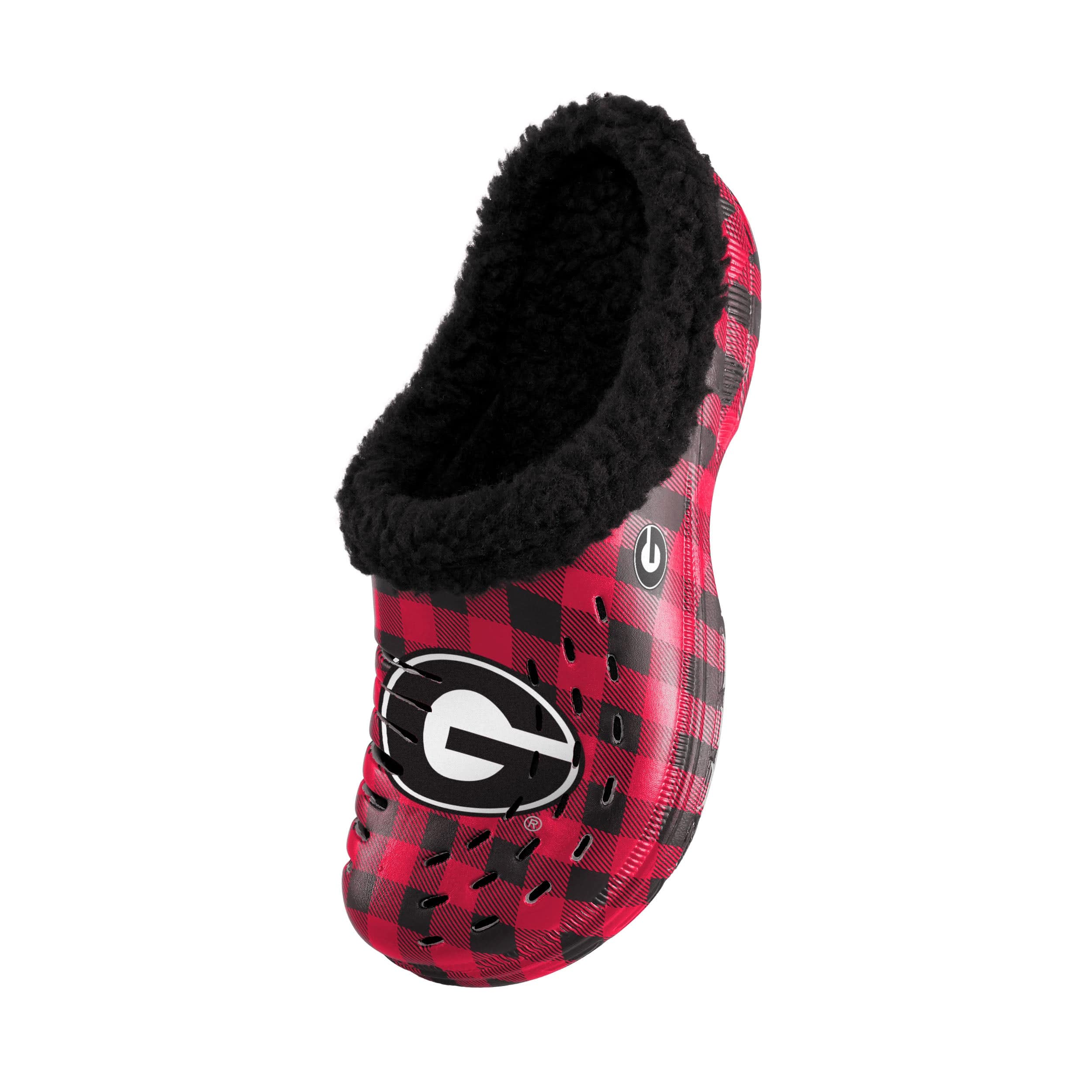 Georgia Bulldogs NCAA Mens Sherpa Lined Buffalo Check Clog - Image 3