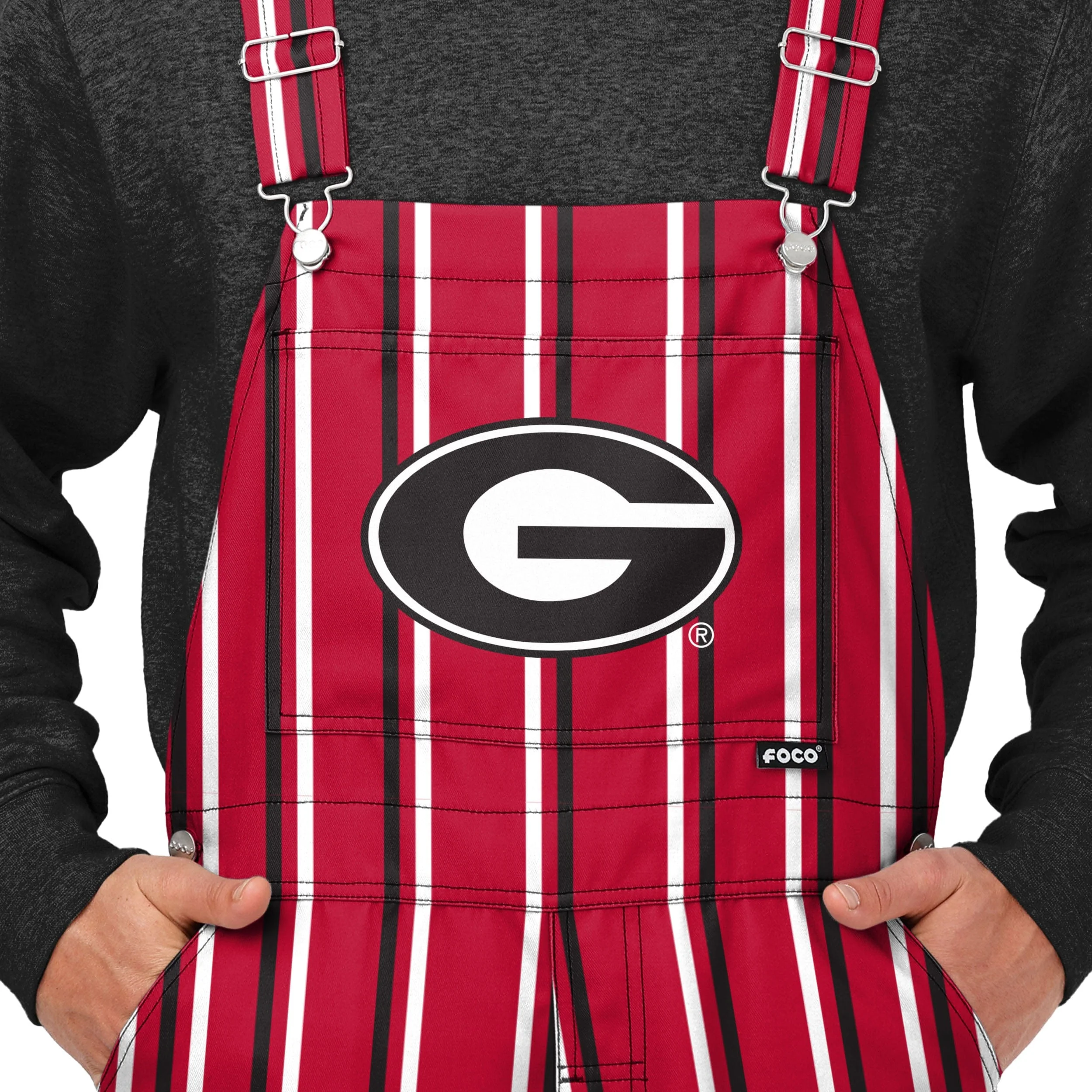 Georgia Bulldogs NCAA Mens Sideline Spirit Bib Overalls - Image 4