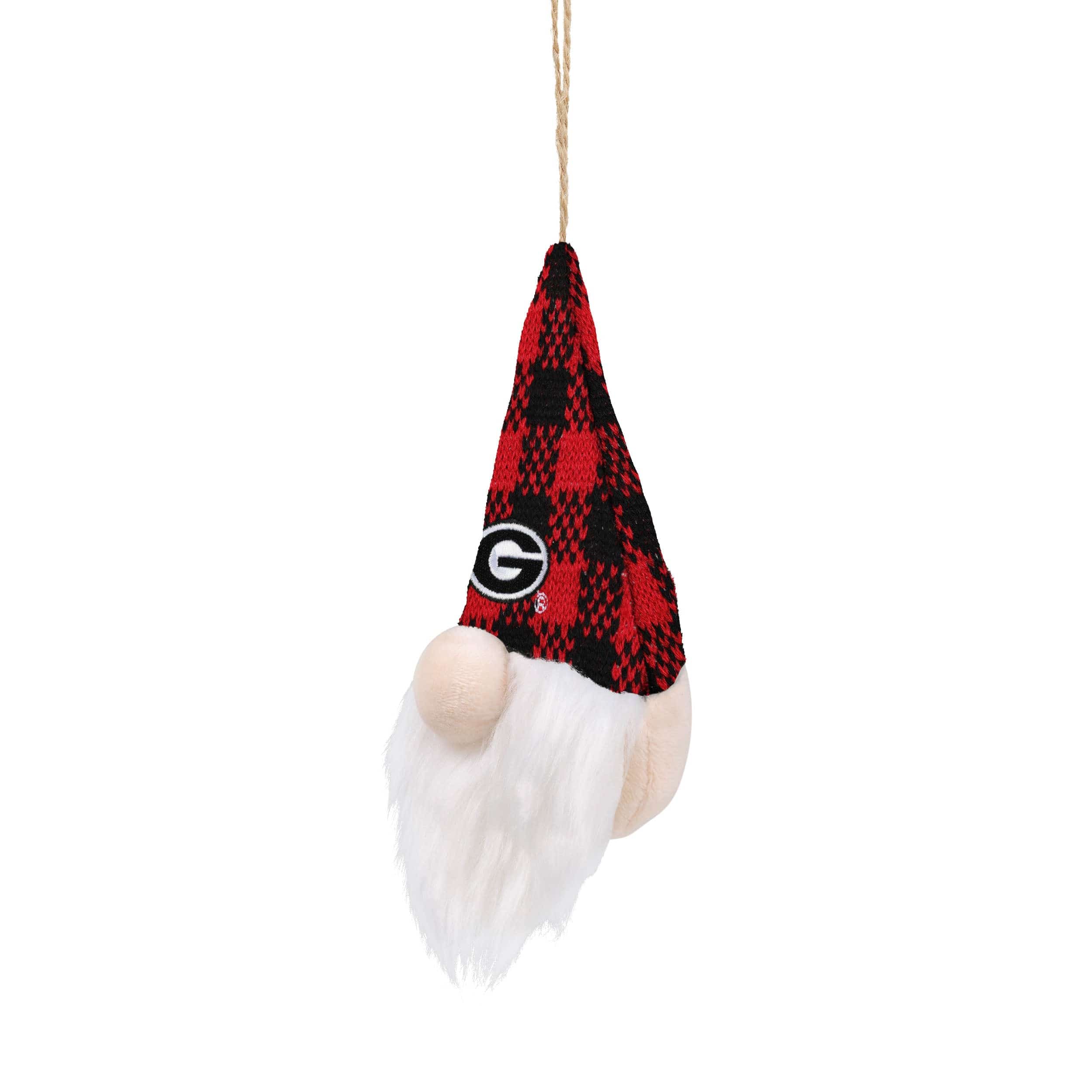 Georgia Bulldogs NCAA Plaid Hat Plush Gnome Ornament - Image 2
