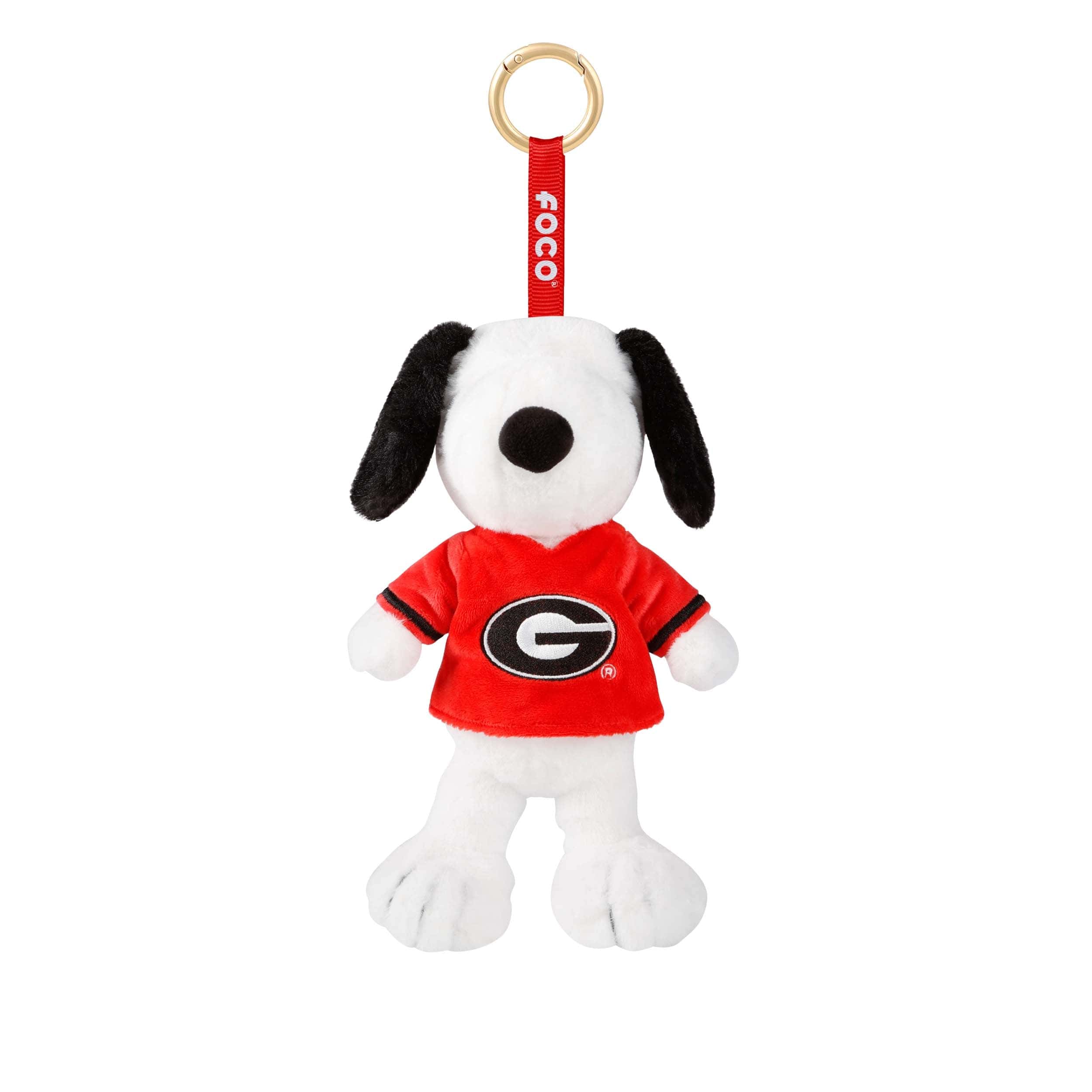 Georgia Bulldogs NCAA Plush Snoopy Peanuts Bag Charm Keychain - Image 2