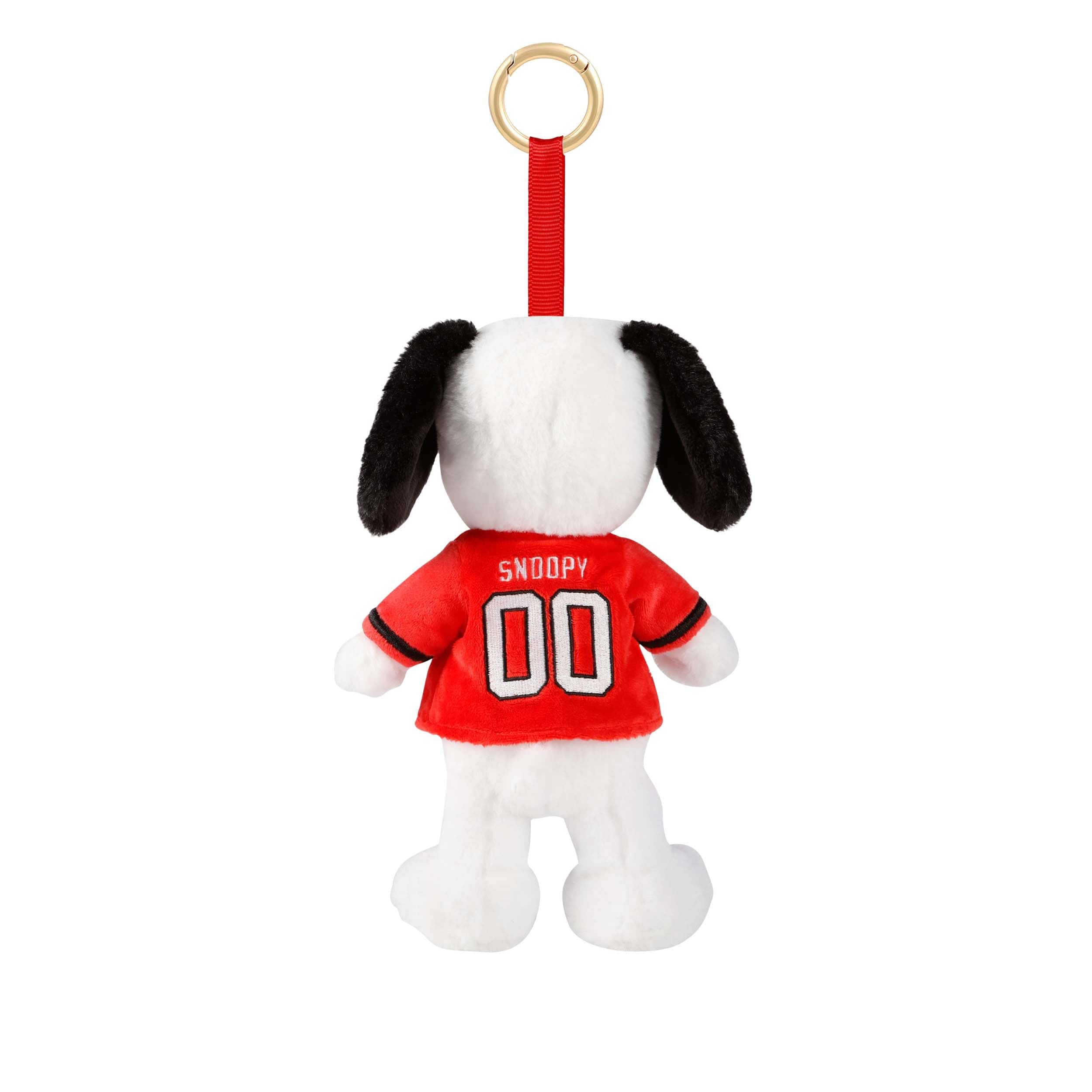 Georgia Bulldogs NCAA Plush Snoopy Peanuts Bag Charm Keychain - Image 3