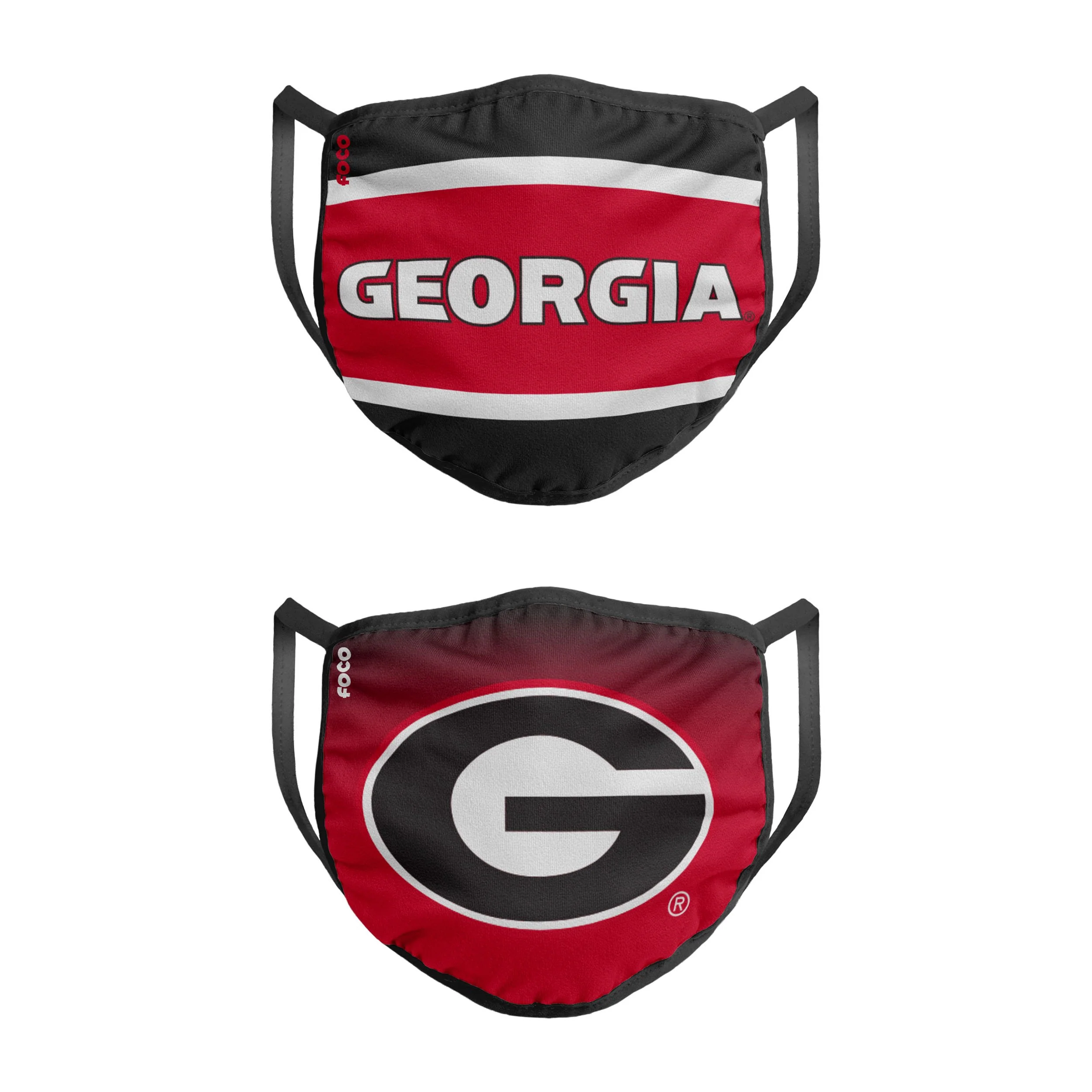 Georgia Bulldogs NCAA Printed 2 Pack Face Cover