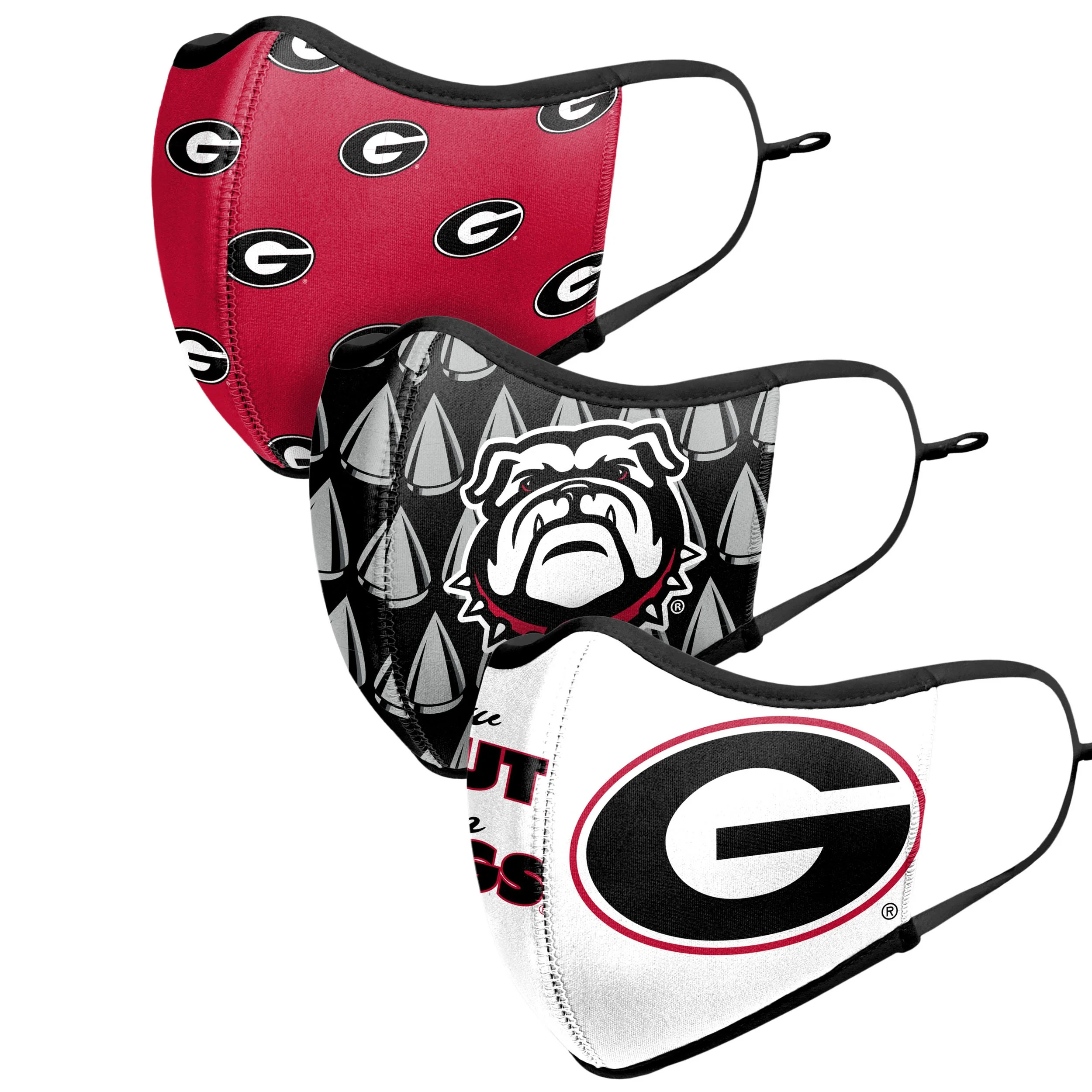 Georgia Bulldogs NCAA Thematic Sport 3 Pack Face Cover - Image 4