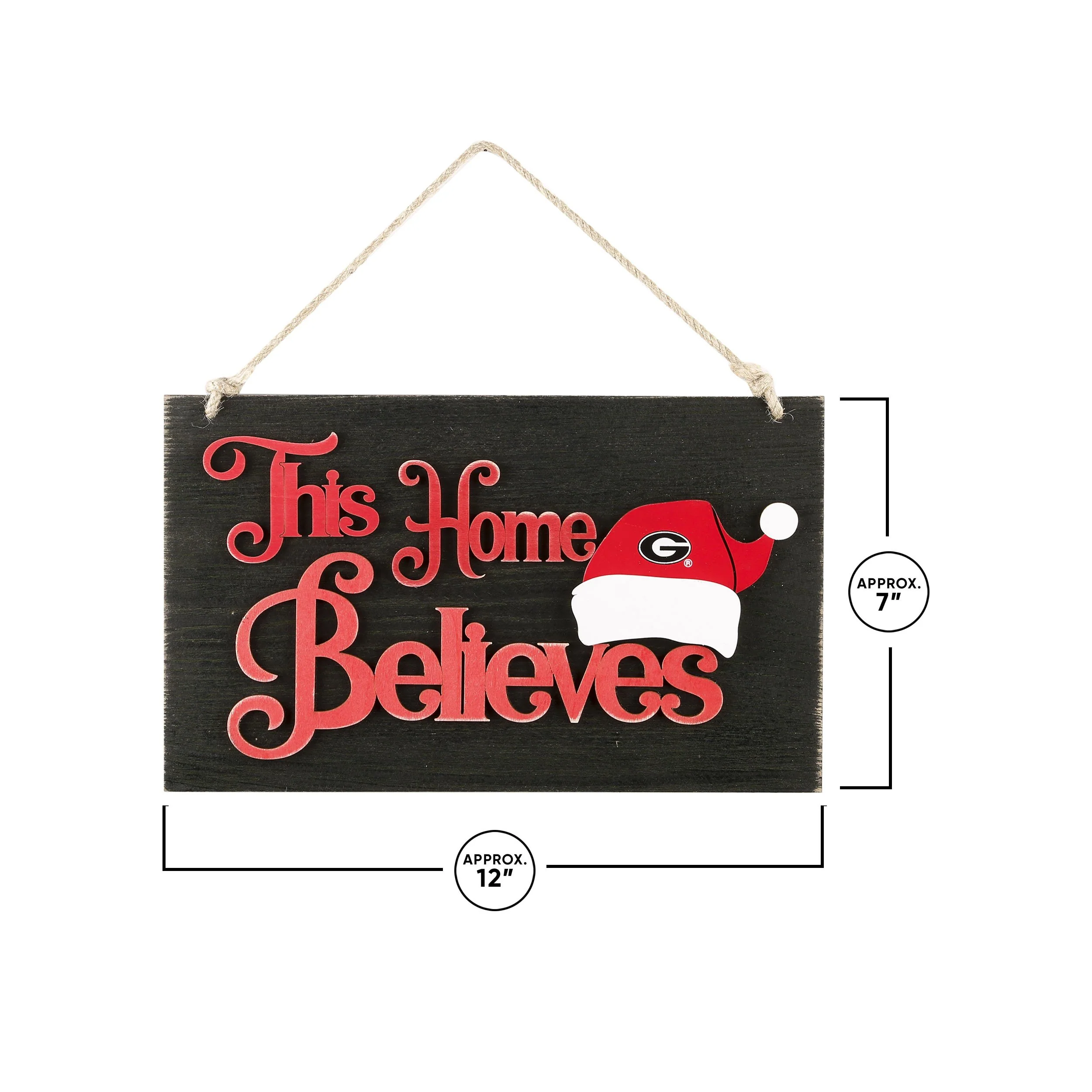 Georgia Bulldogs NCAA This Home Believes Wall Sign - Image 3