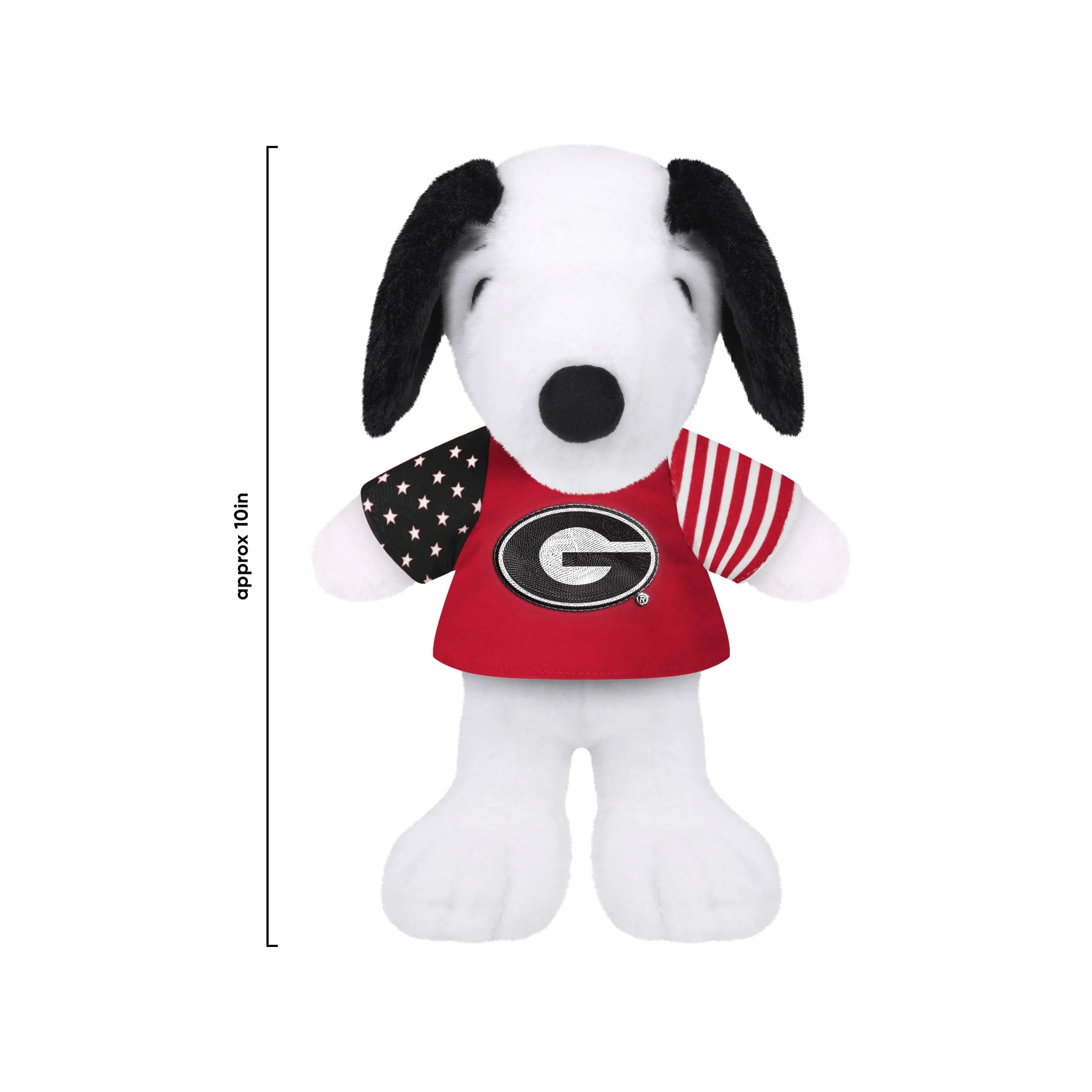 Georgia Bulldogs NCAA USA Flag Snoopy Peanuts Team Jersey Plush - Image 3