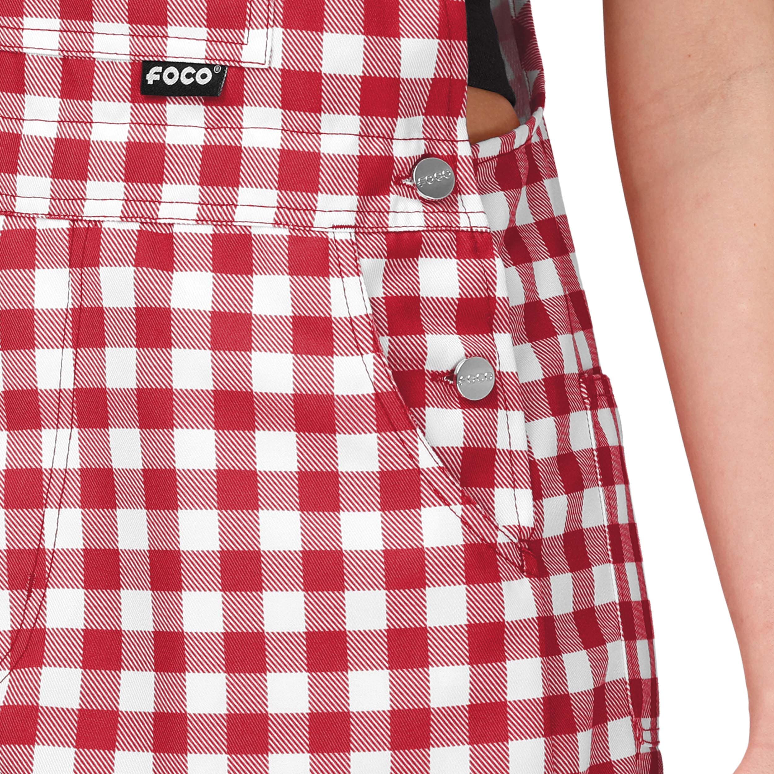 Georgia Bulldogs NCAA Womens Gingham Check Bib Shortalls - Image 4