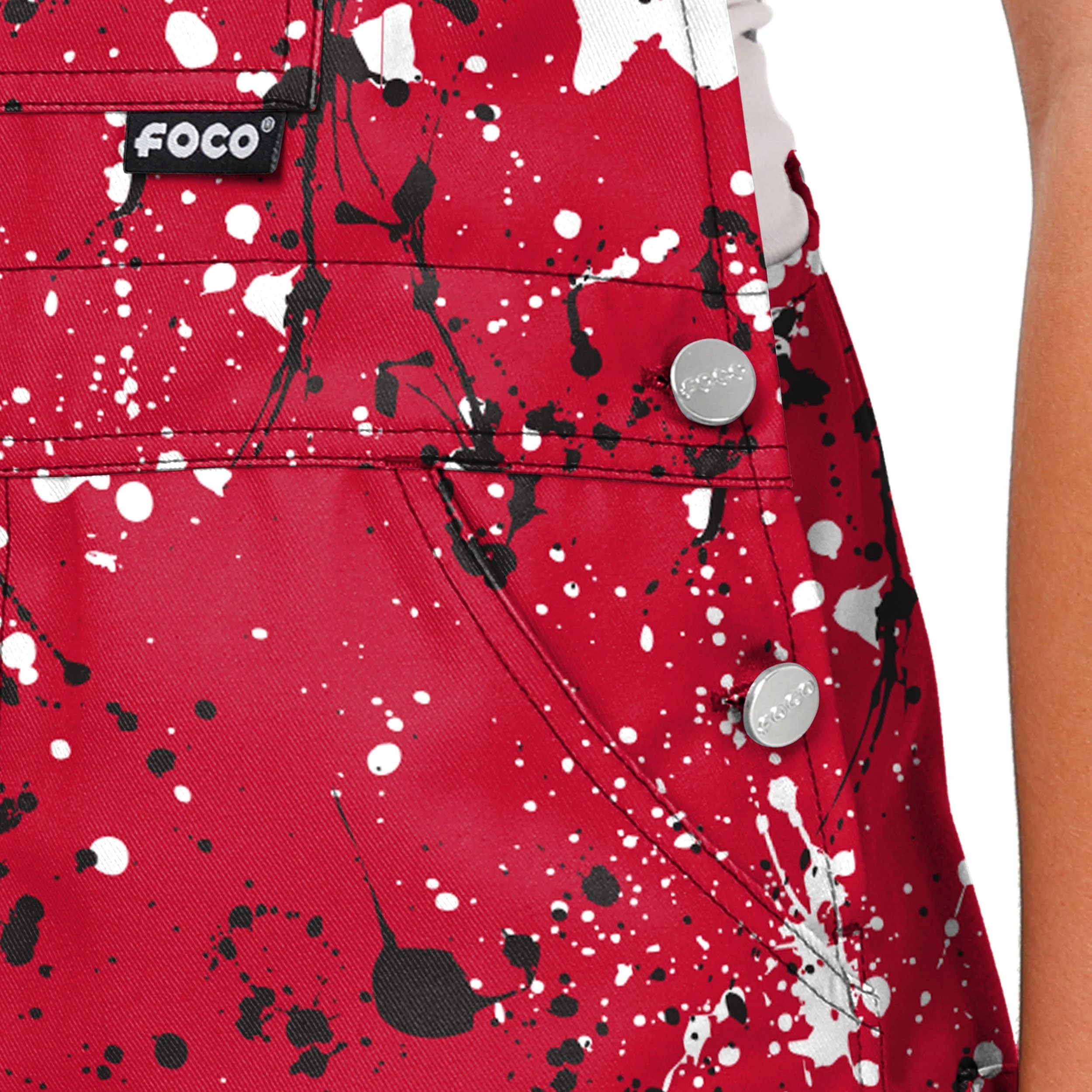 Georgia Bulldogs NCAA Womens Paint Splatter Bib Overalls - Image 5