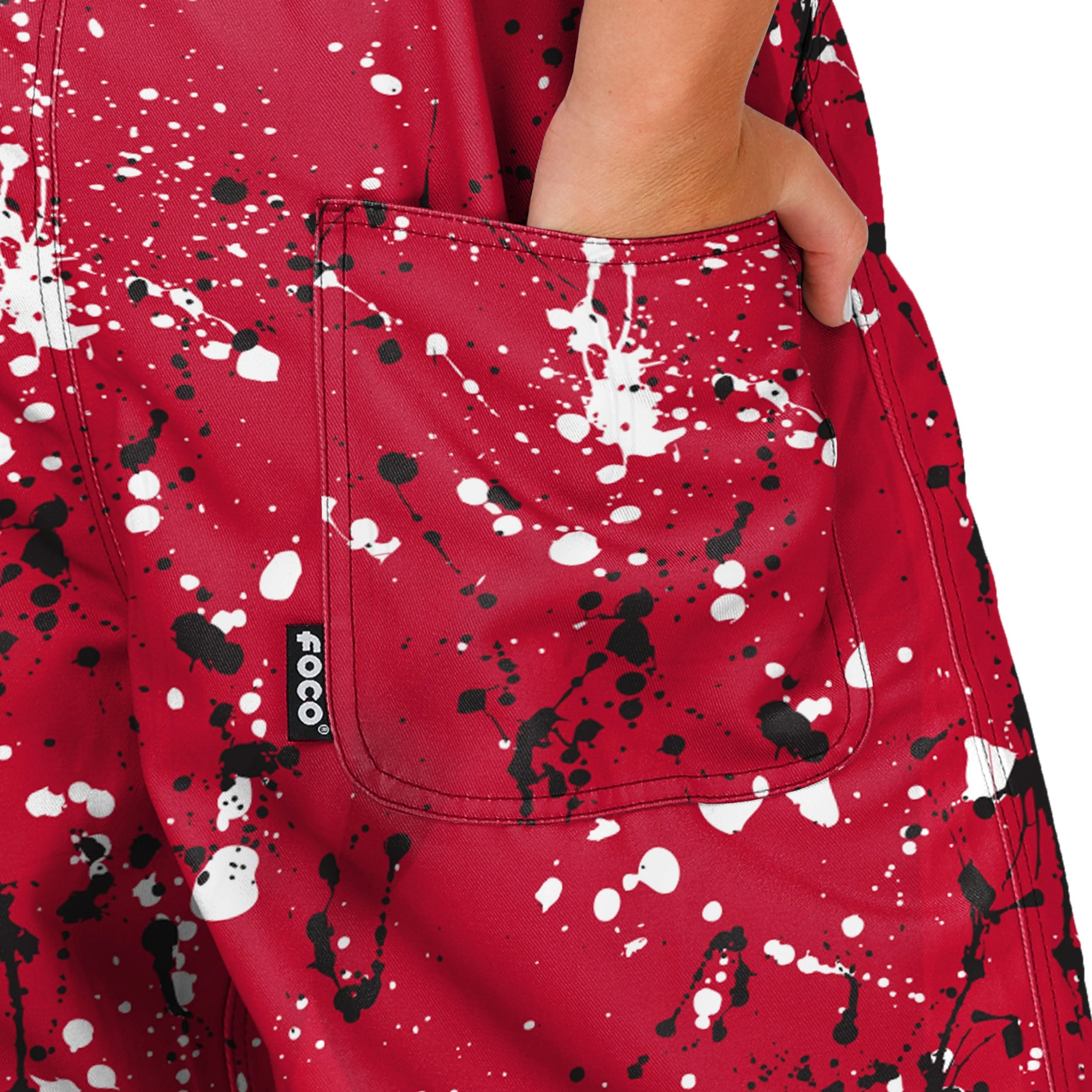 Georgia Bulldogs NCAA Womens Paint Splatter Bib Overalls - Image 6
