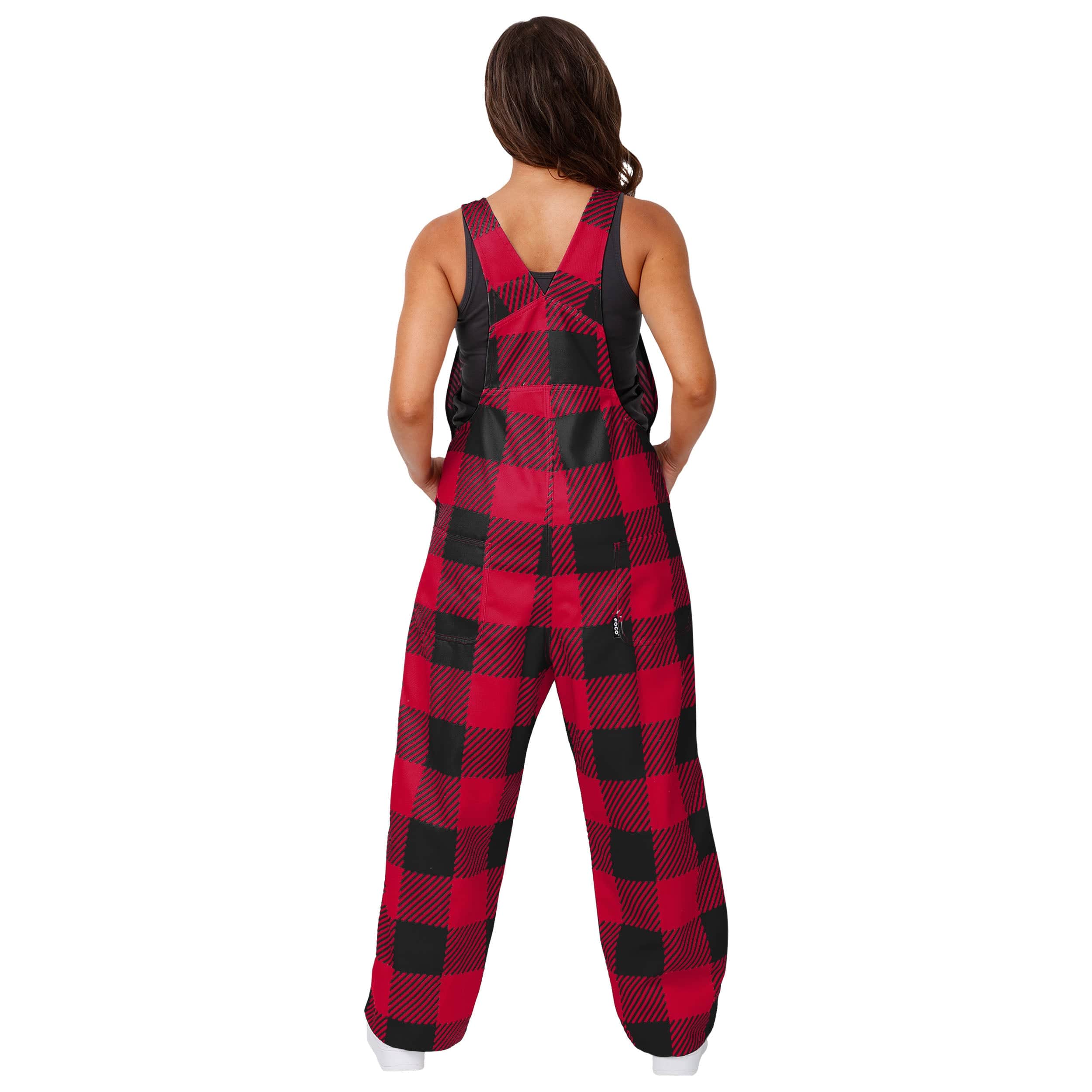 Georgia Bulldogs NCAA Womens Plaid Bib Overalls - Image 2