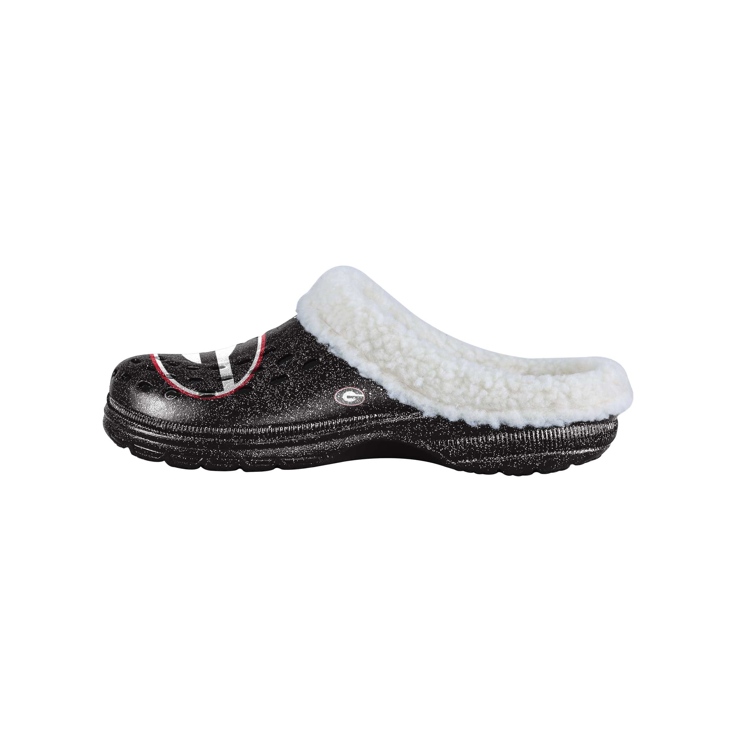 Georgia Bulldogs NCAA Womens Sherpa Lined Glitter Clog - Image 2