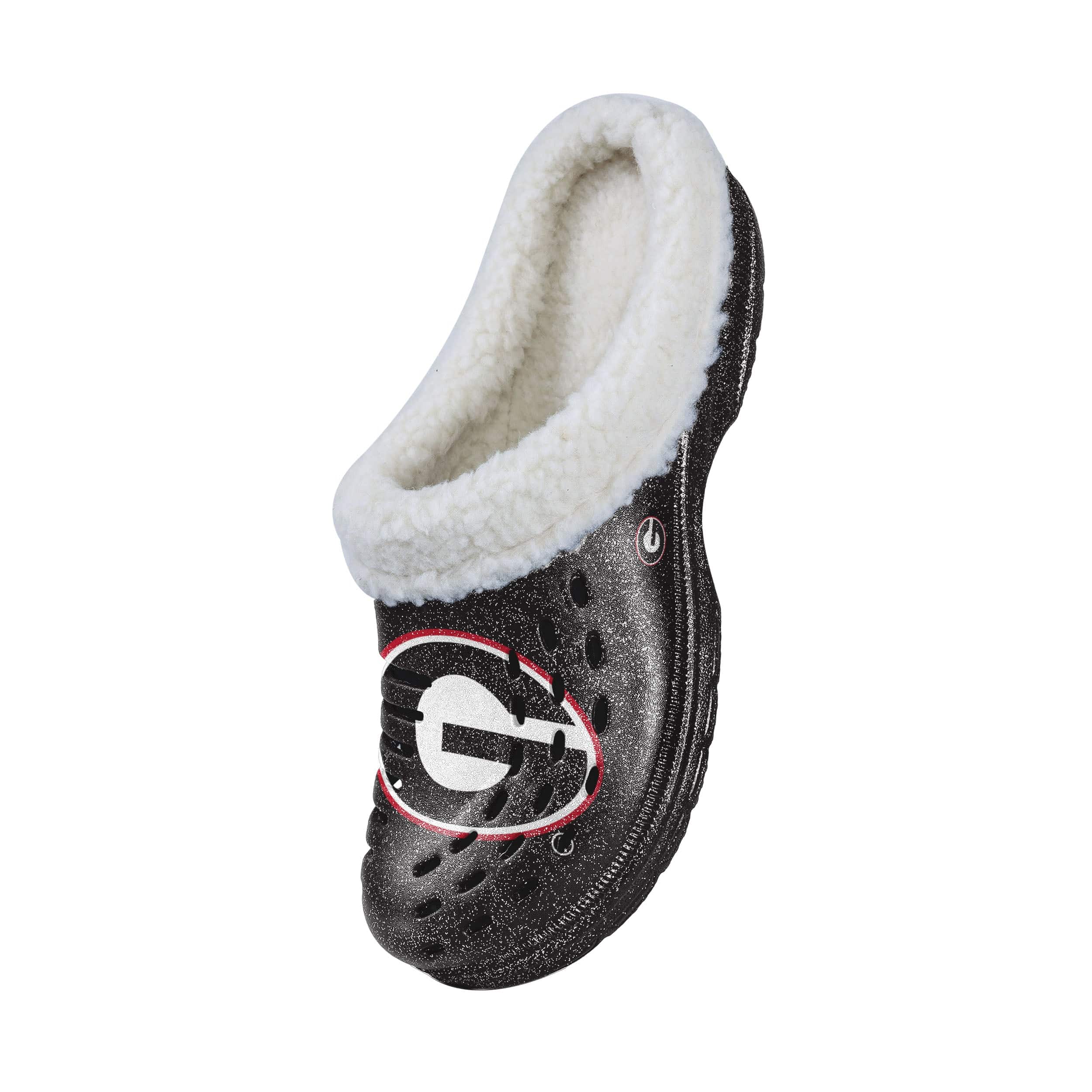 Georgia Bulldogs NCAA Womens Sherpa Lined Glitter Clog - Image 3