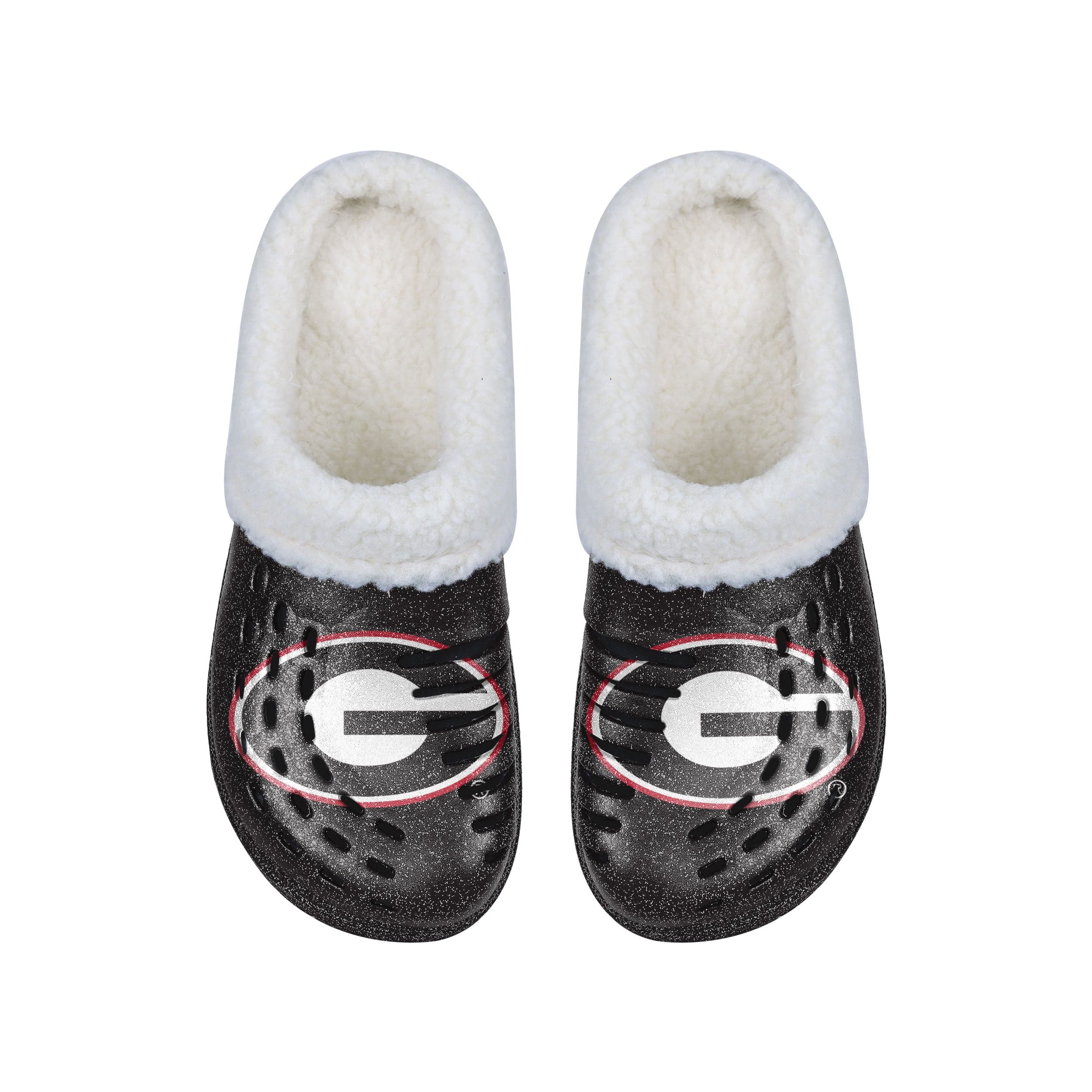 Georgia Bulldogs NCAA Womens Sherpa Lined Glitter Clog - Image 4