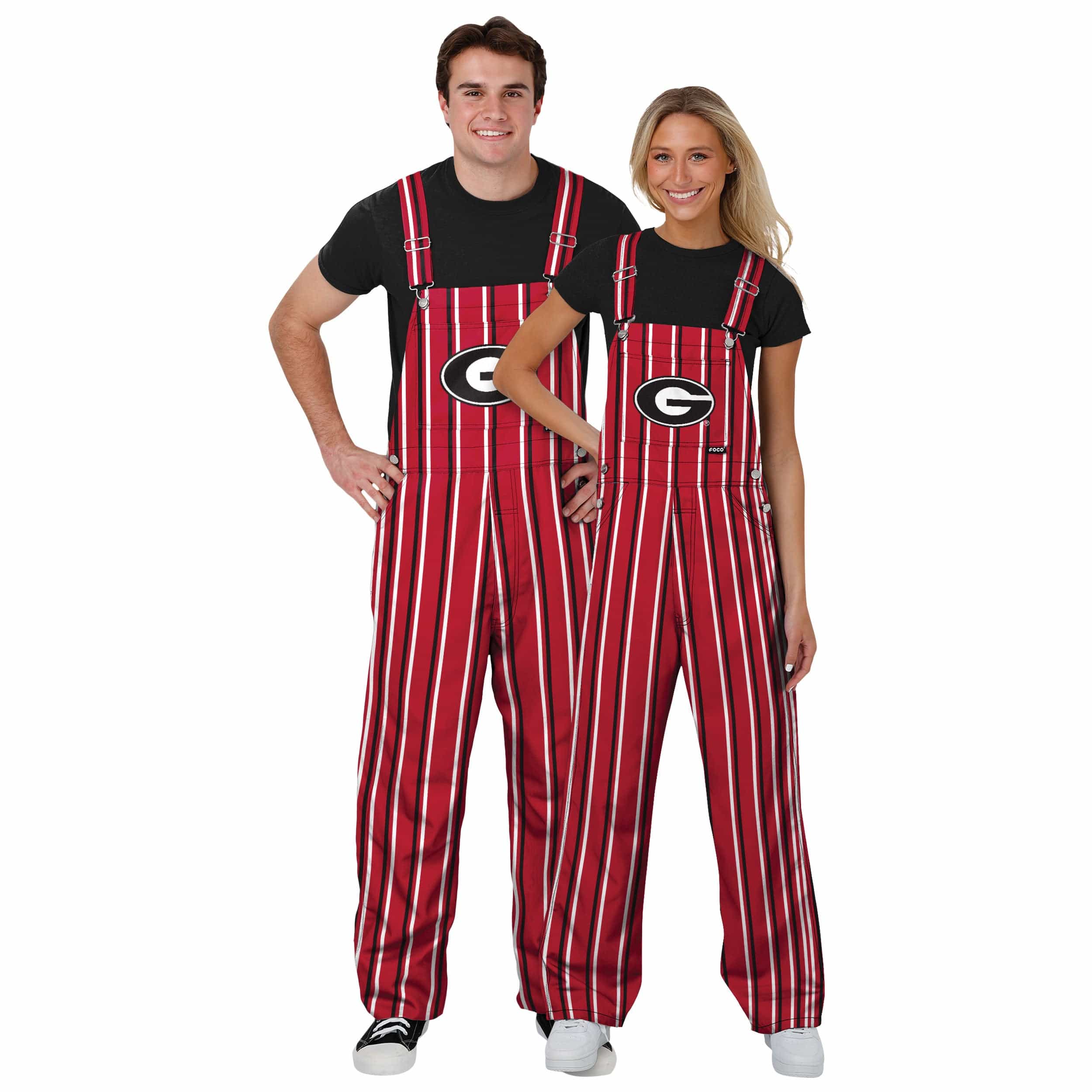Georgia Bulldogs NCAA Womens Sideline Spirit Bib Overalls - Image 3