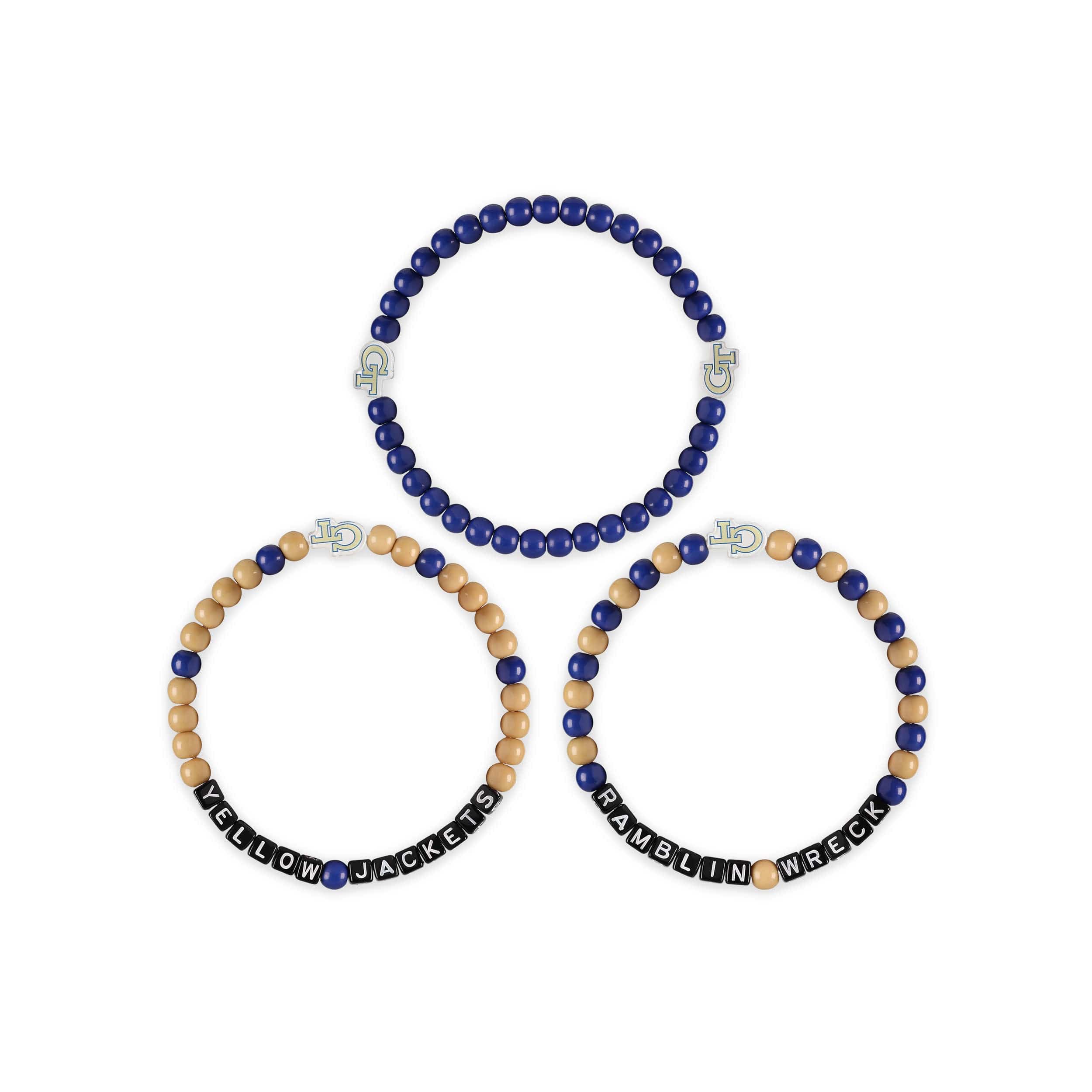 Georgia Tech Yellow Jackets NCAA 3 Pack Beaded Friendship Bracelet - Image 3