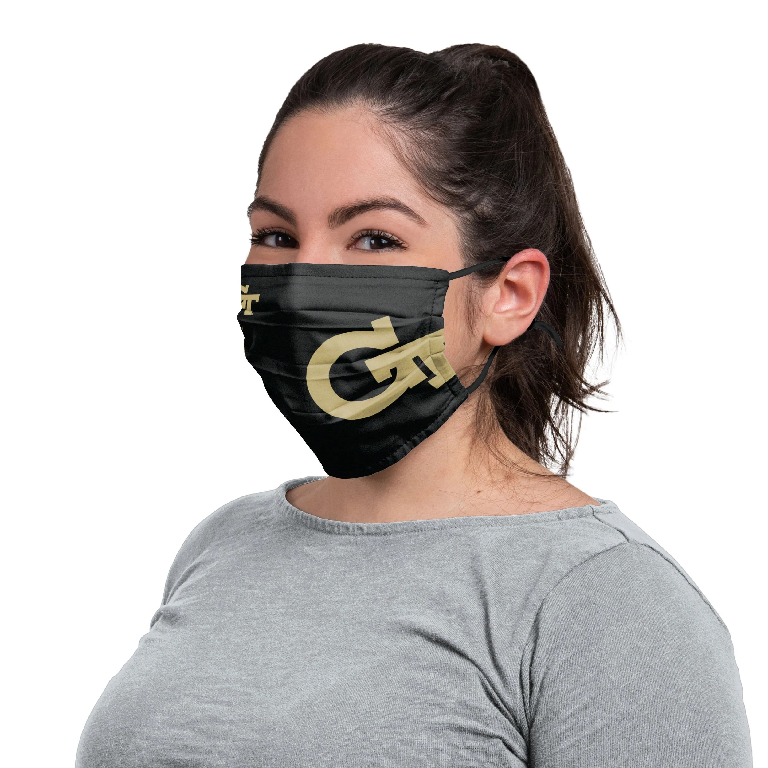 Georgia Tech Yellow Jackets NCAA On-FIeld Sideline Logo Black Face Cover - Image 3