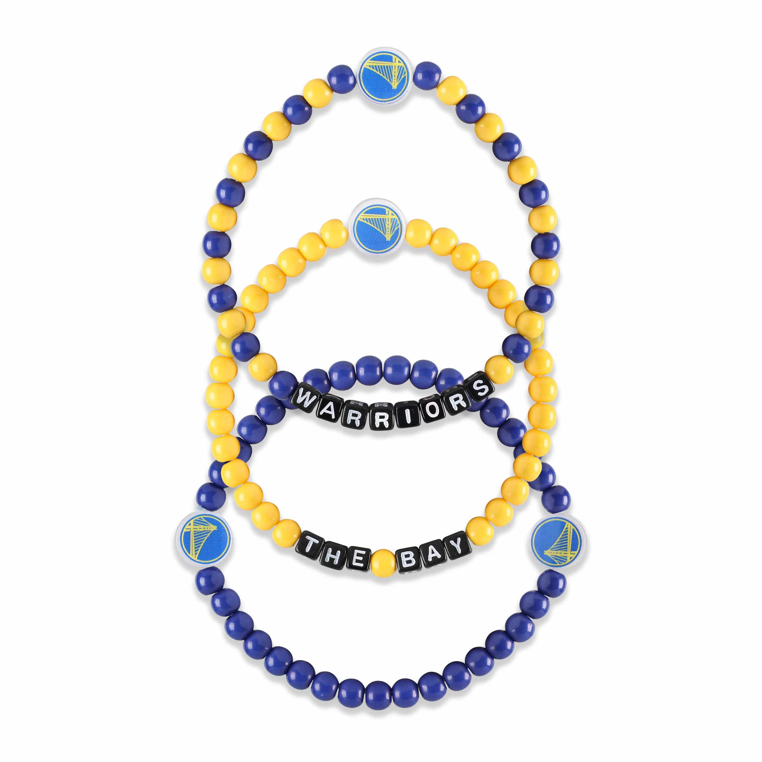 Golden State Warriors NBA 3 Pack Beaded Friendship Bracelet