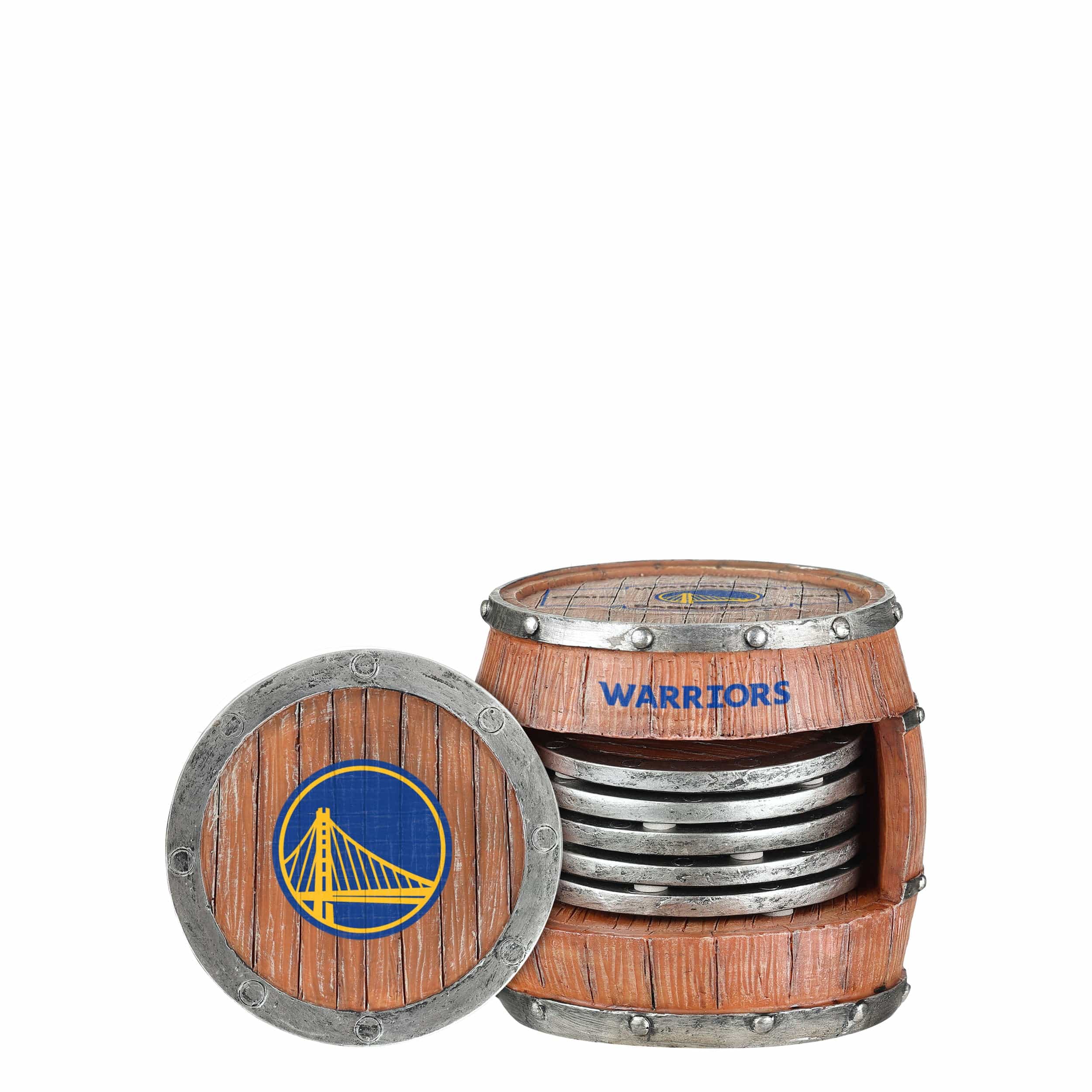 Golden State Warriors NBA 5 Pack Barrel Coaster Set