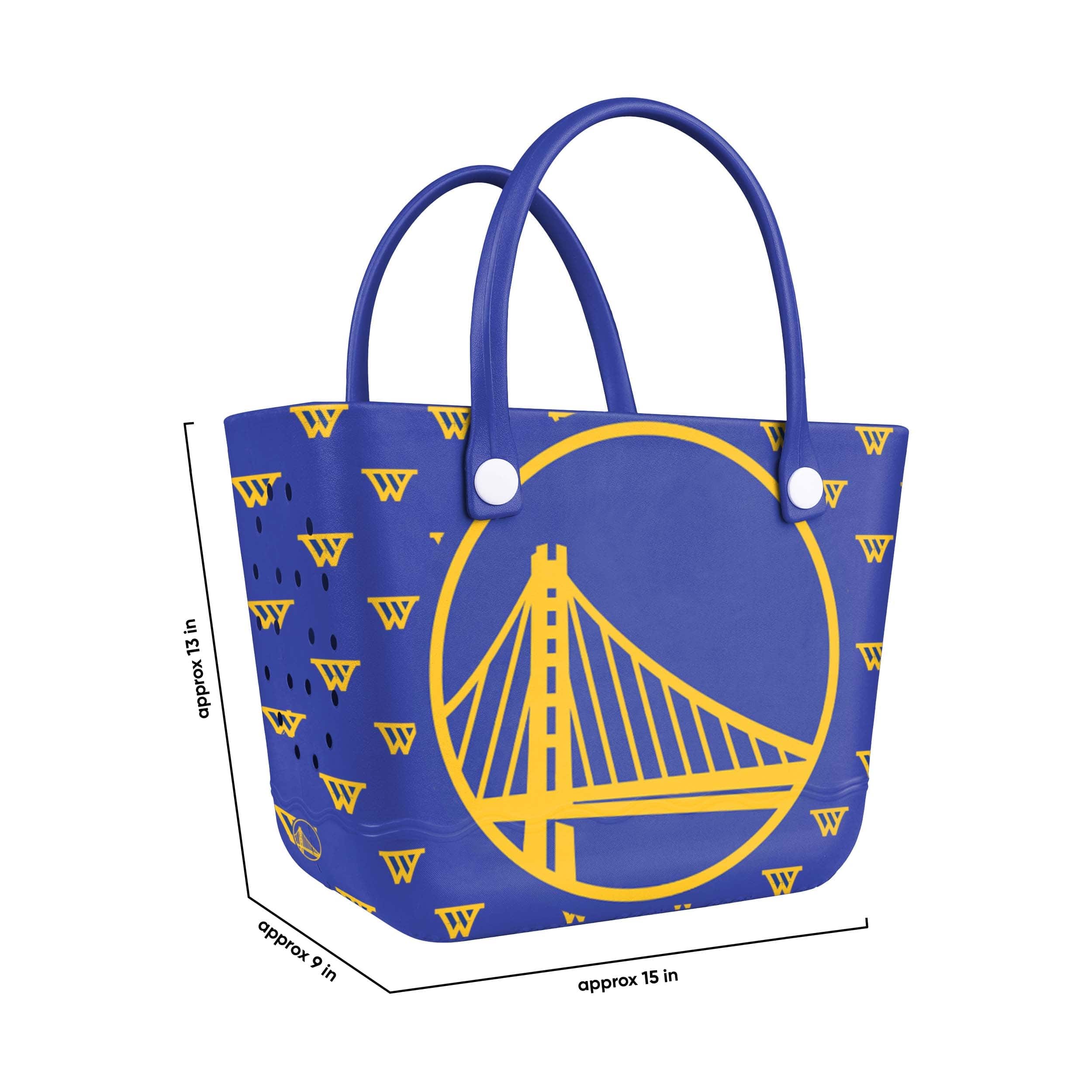 Golden State Warriors NBA Big Logo Mini Print Tailgate Tote Bag - Image 3