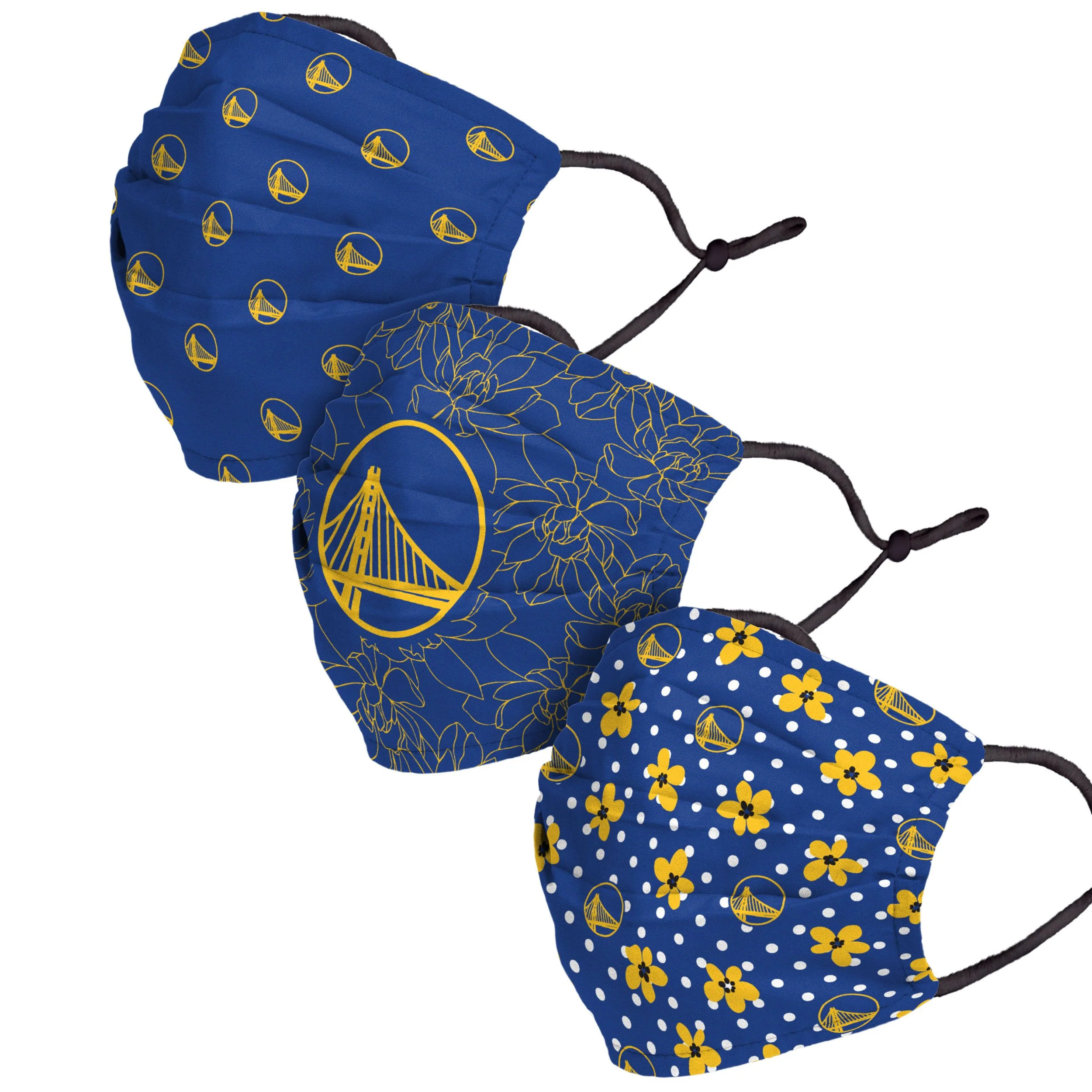 Golden State Warriors NBA Gameday Gardener 3 Pack Face Cover - Image 2