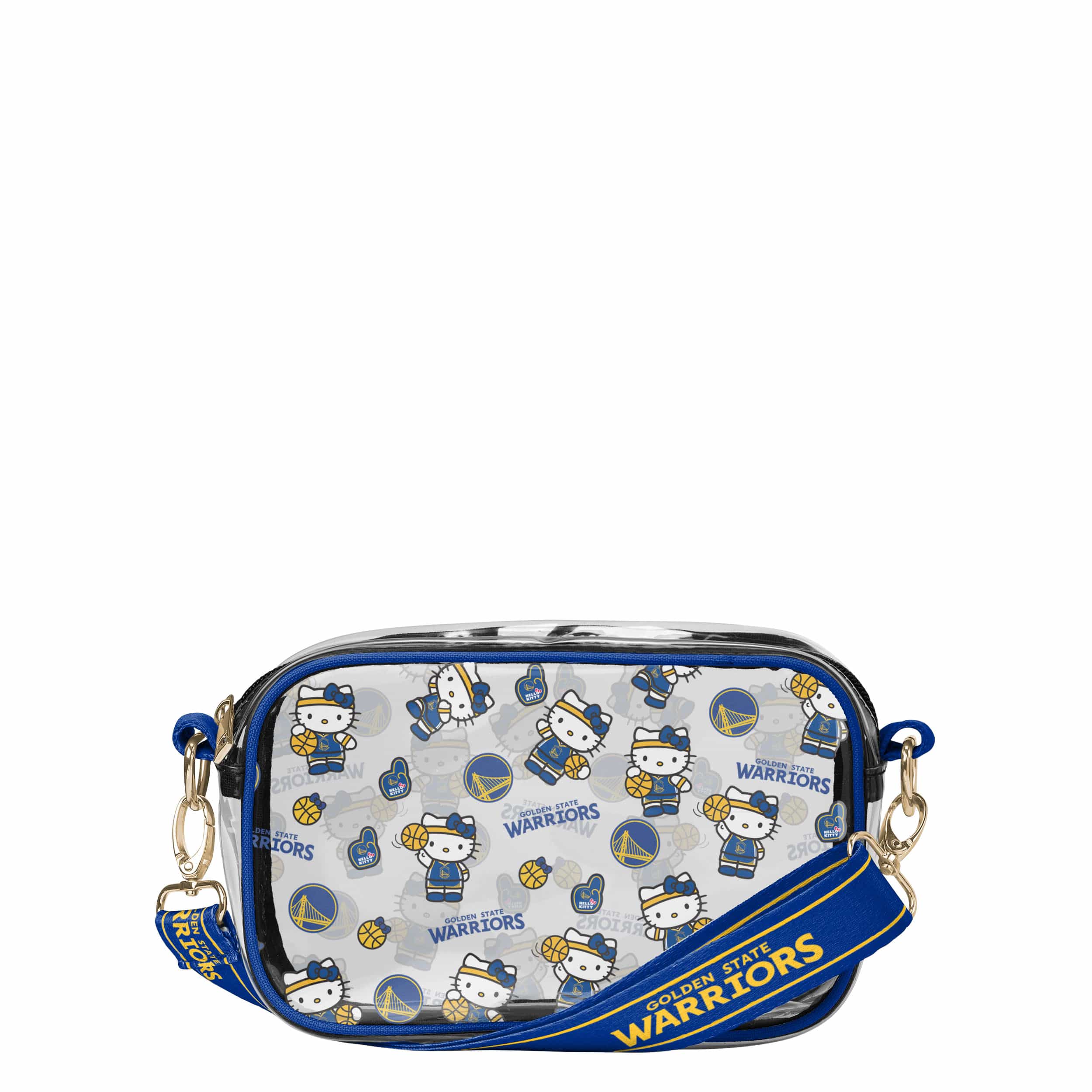 Golden State Warriors NBA Hello Kitty® Clear Crossbody Bag (PREORDER - SHIPS LATE JUNE)