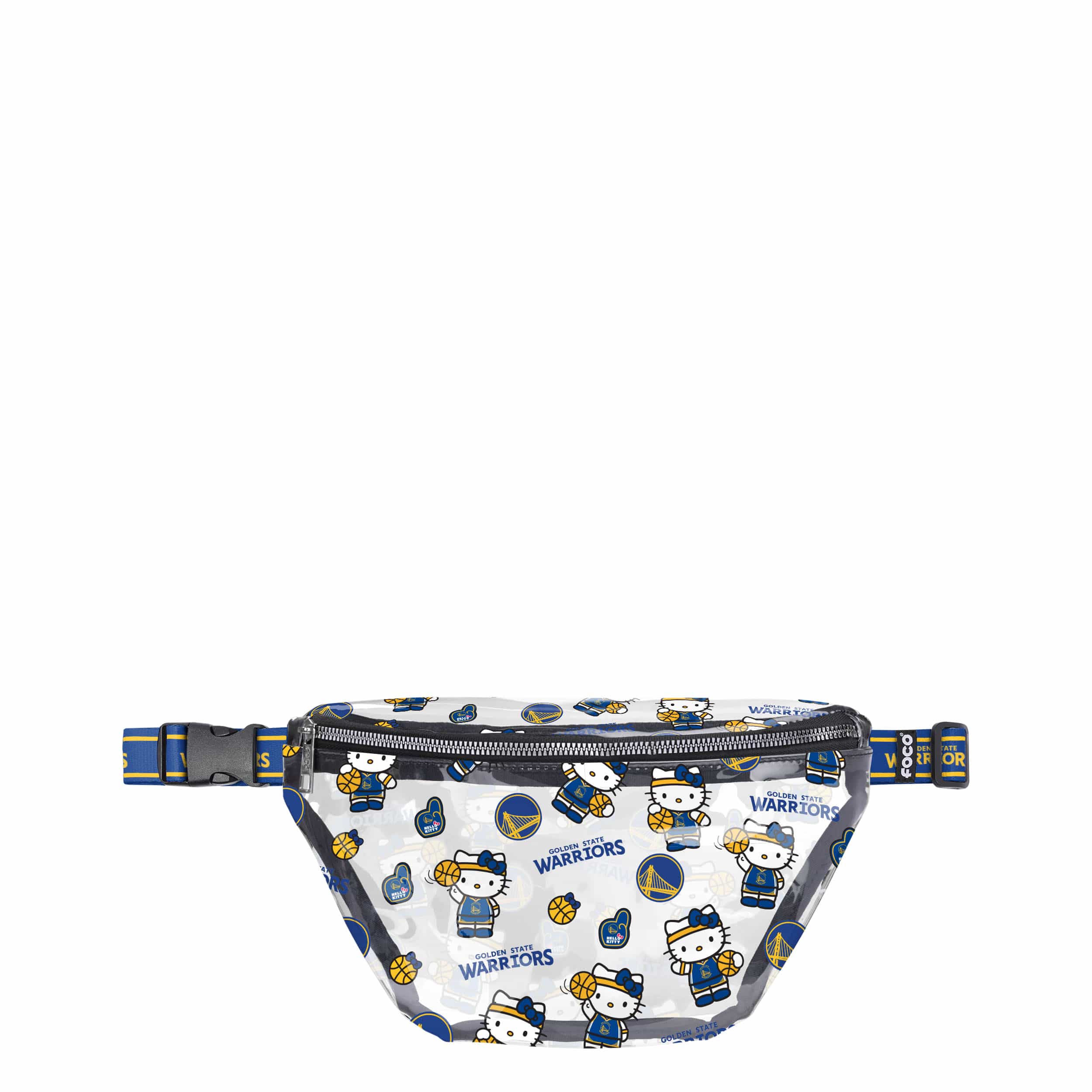 Golden State Warriors NBA Hello Kitty® Clear Fanny Pack (PREORDER - SHIPS MID JULY)