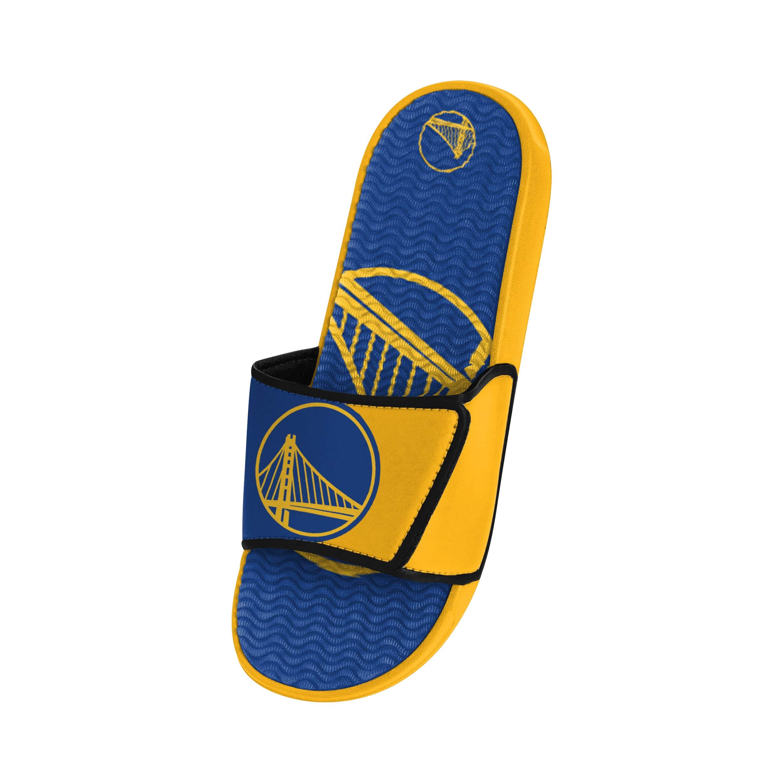 Golden State Warriors NBA Mens Colorblock Big Logo Gel Slides - Image 3