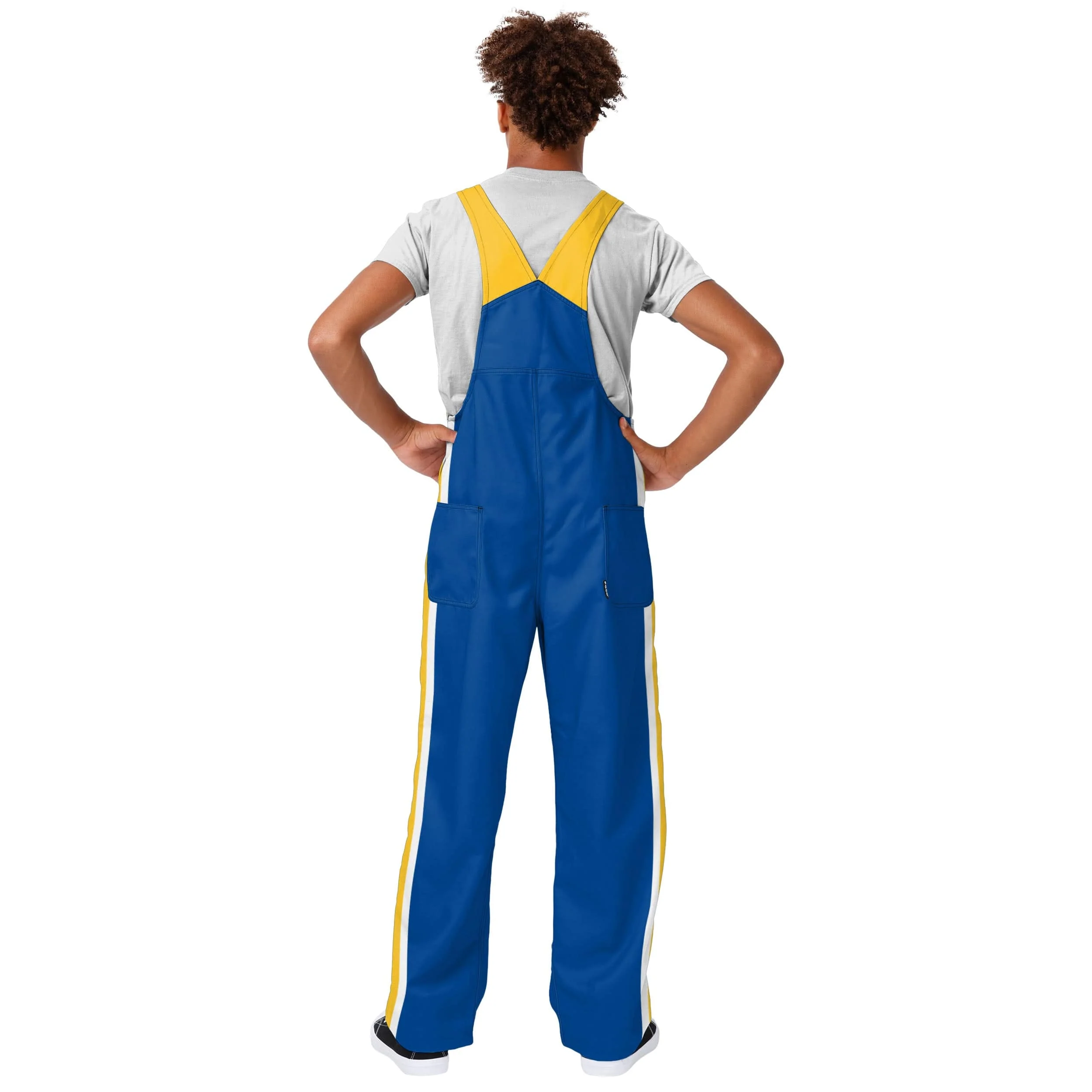 Golden State Warriors NBA Mens Team Stripe Bib Overalls - Image 2