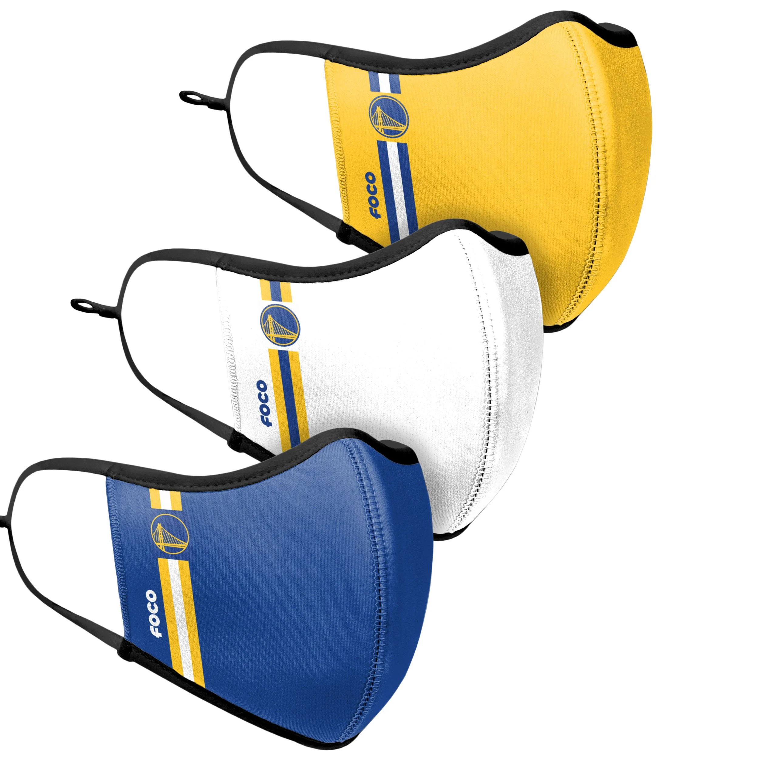 Golden State Warriors NBA Sport 3 Pack Face Cover - Image 3