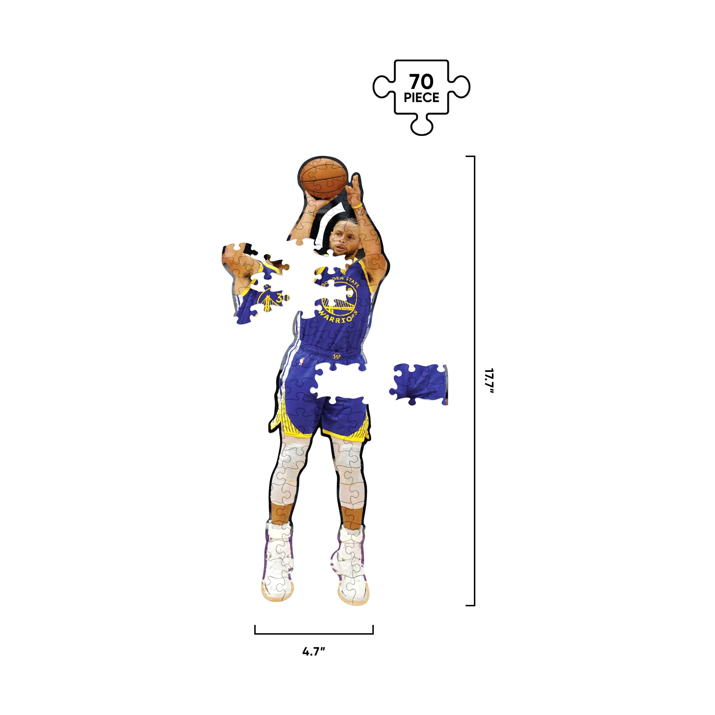 Golden State Warriors NBA Steph Curry Wood Jigsaw Puzzle PZLZ - Image 3