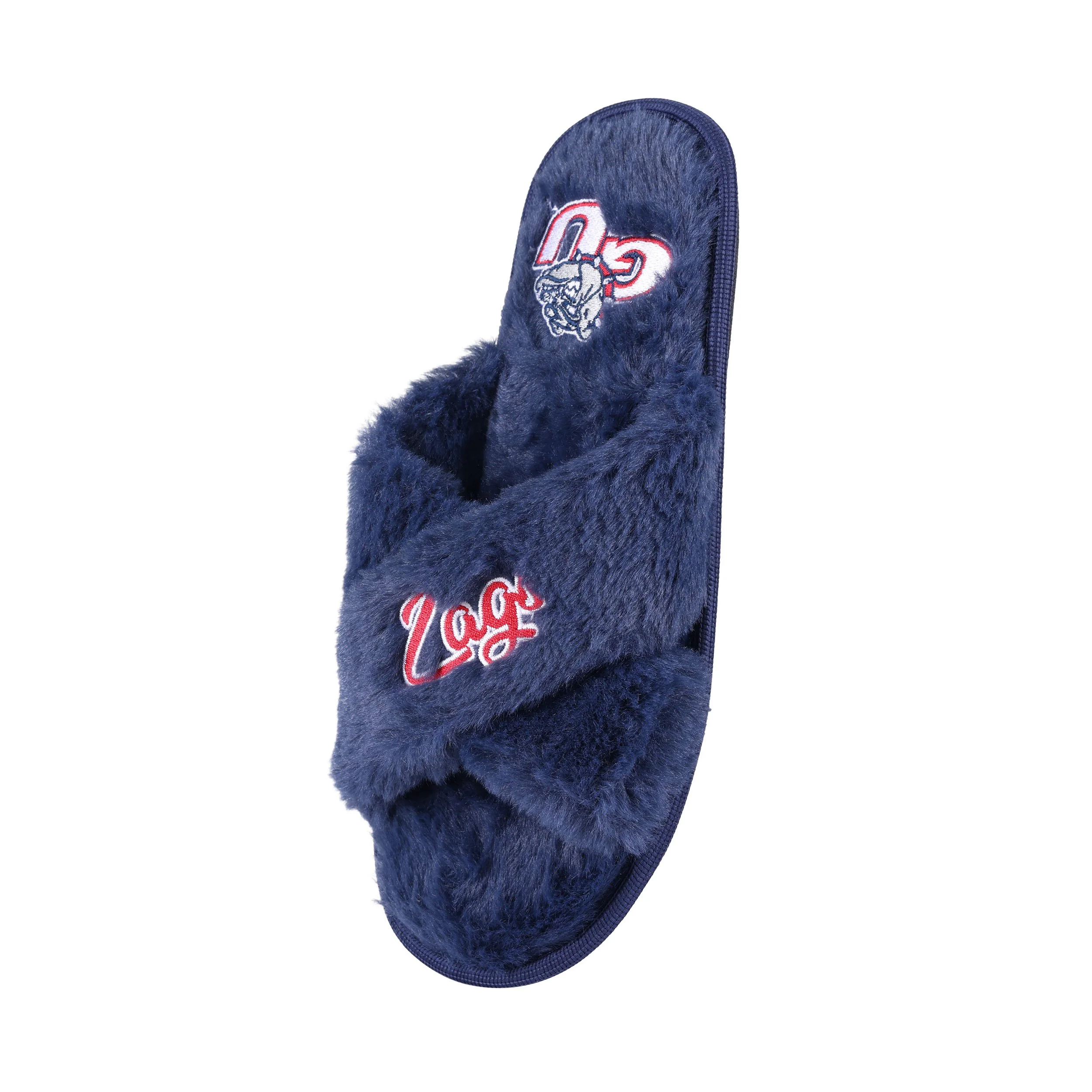 Gonzaga Bulldogs NCAA Womens Script Wordmark Fur Cross Slide - Image 3