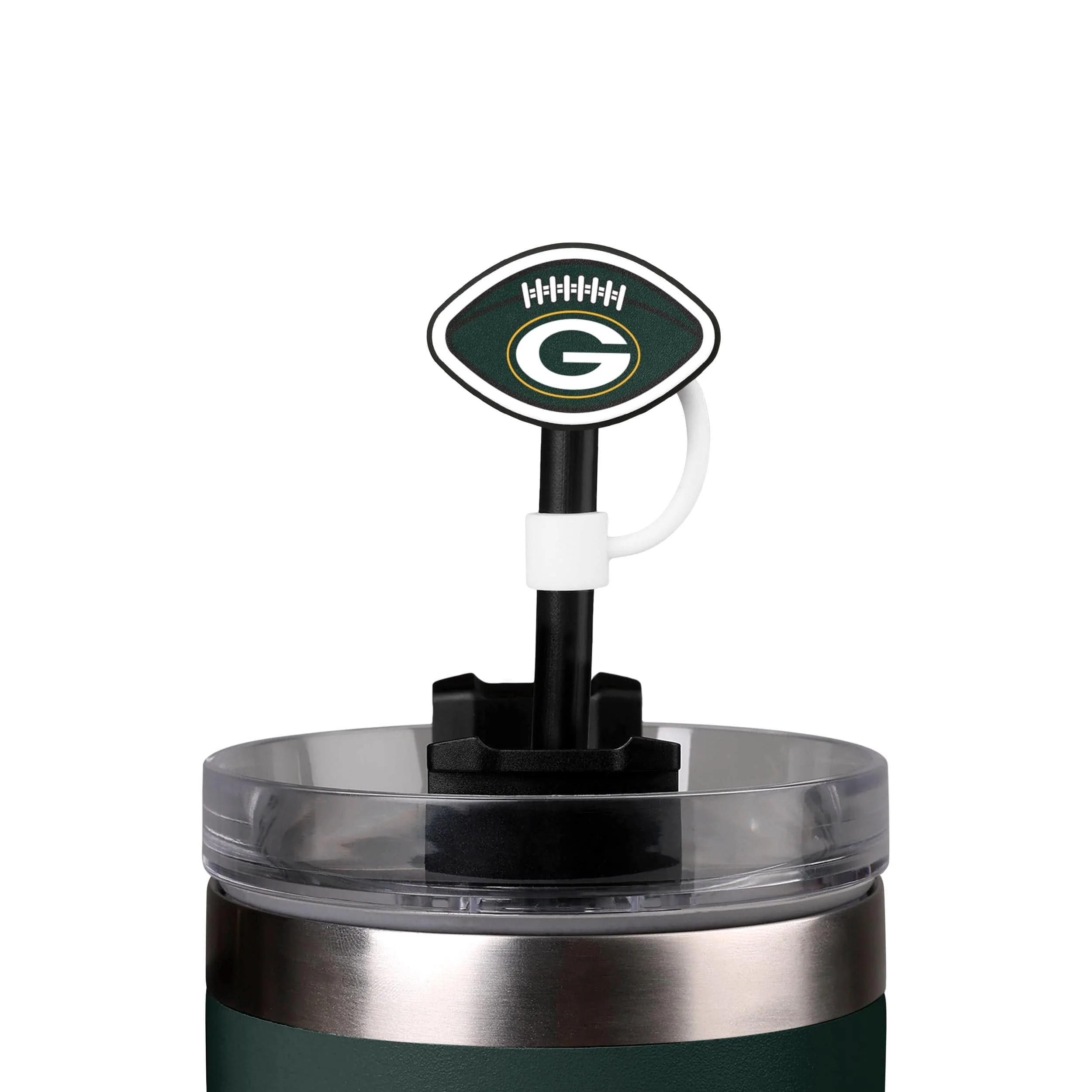 Green Bay Packers NFL 3 Pack Primary Logo Straw Toppers - Image 2