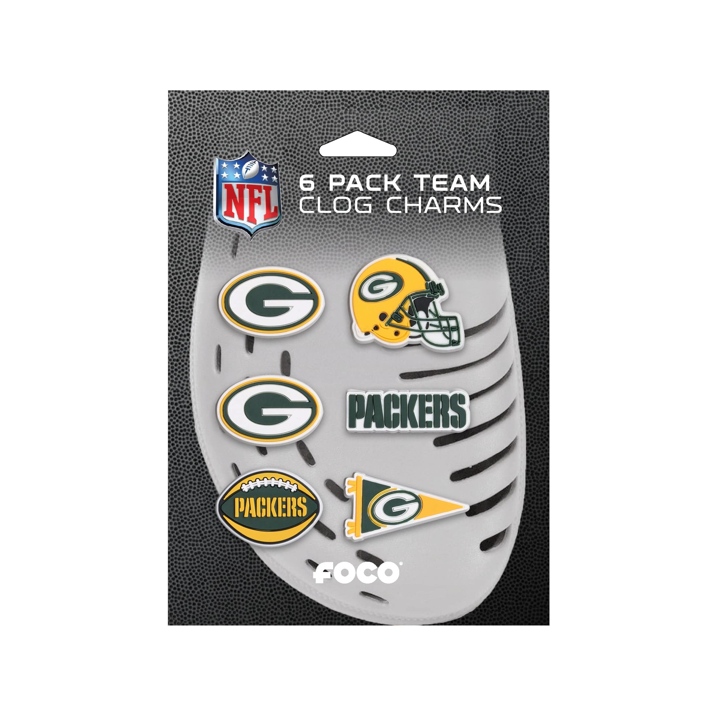 Green Bay Packers NFL 6 Pack Team Clog Charms - Image 5