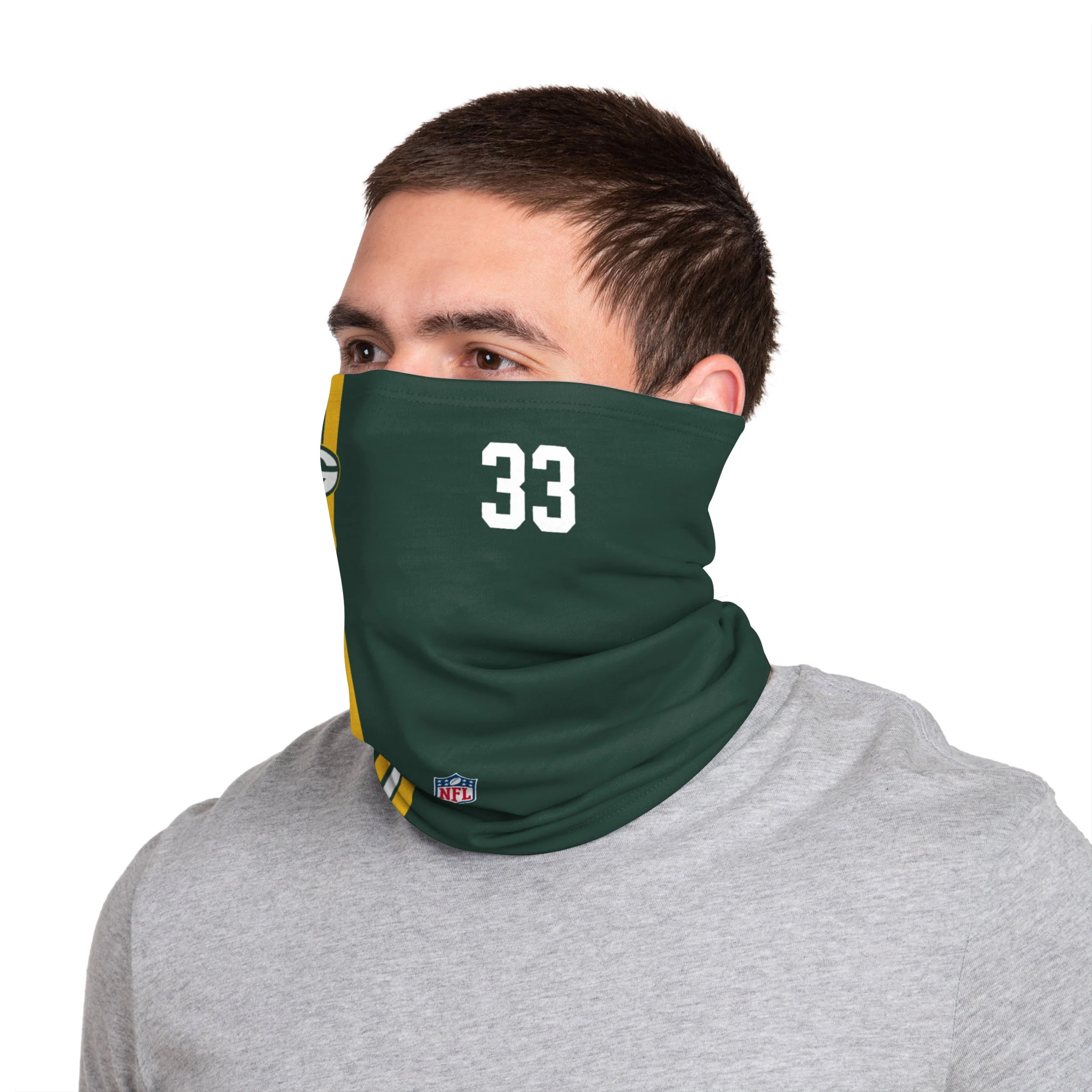 Green Bay Packers NFL Aaron Jones On-Field Sideline Gaiter Scarf - Image 3