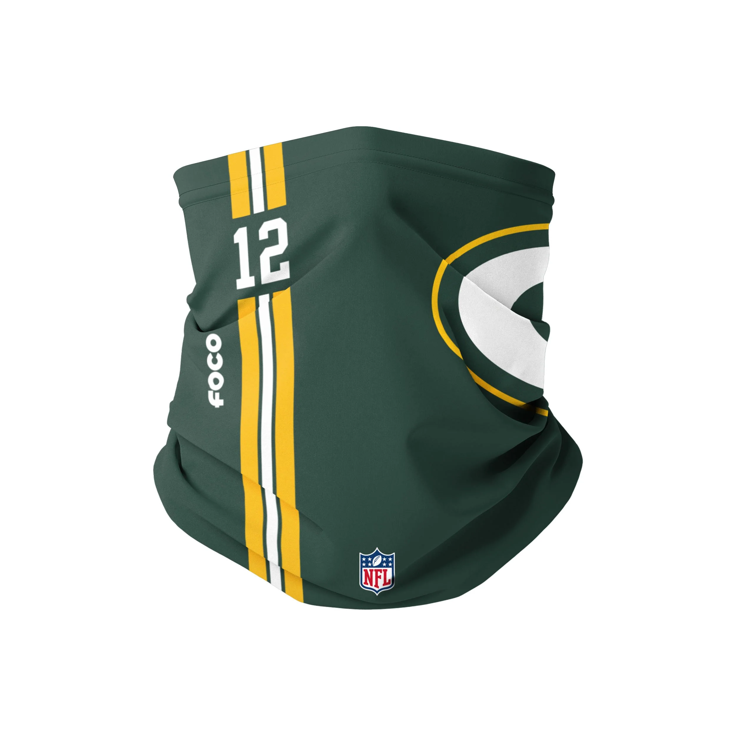 Green Bay Packers NFL Aaron Rodgers On-Field Sideline Logo Gaiter Scarf