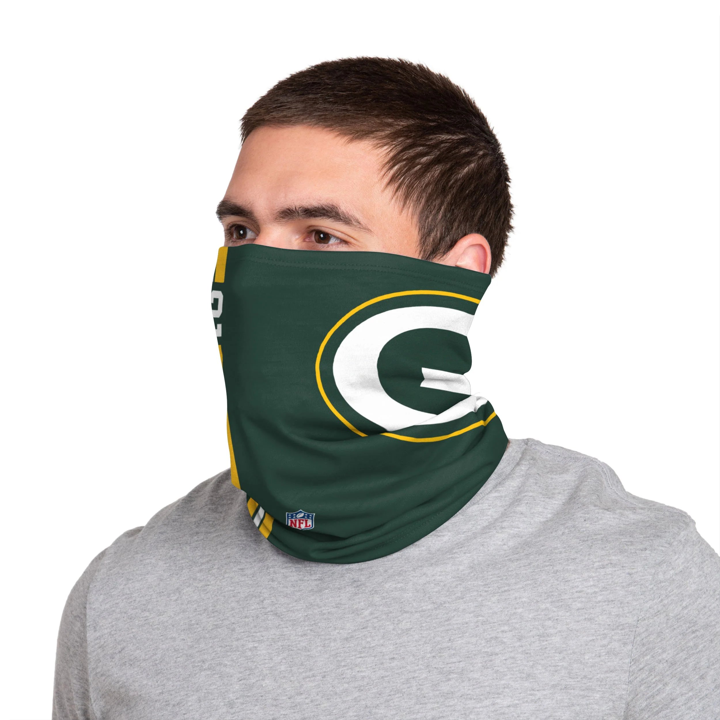 Green Bay Packers NFL Aaron Rodgers On-Field Sideline Logo Gaiter Scarf - Image 2