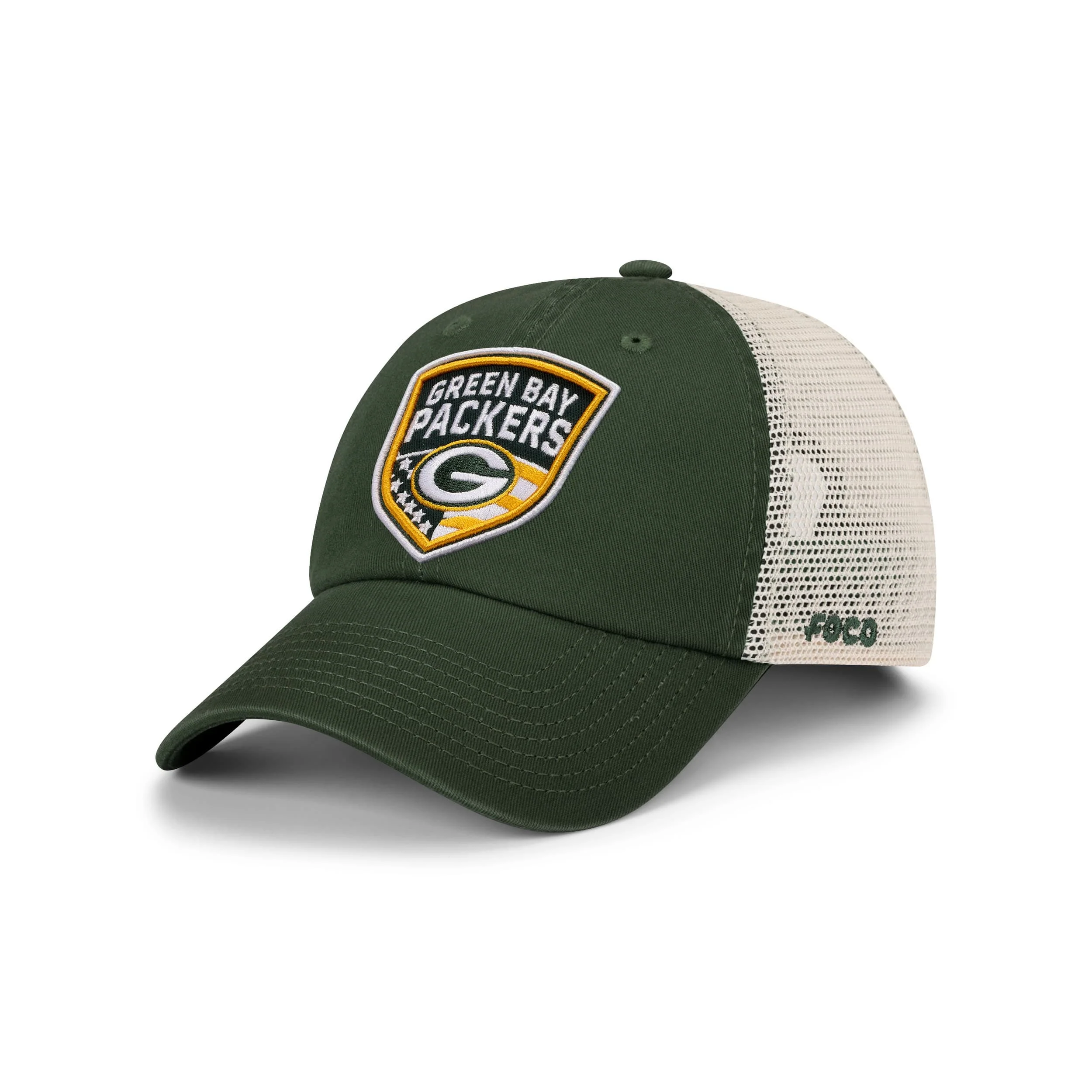 Green Bay Packers NFL Americana Patch Casual Trucker Cap (PREORDER - SHIPS LATE JUNE)