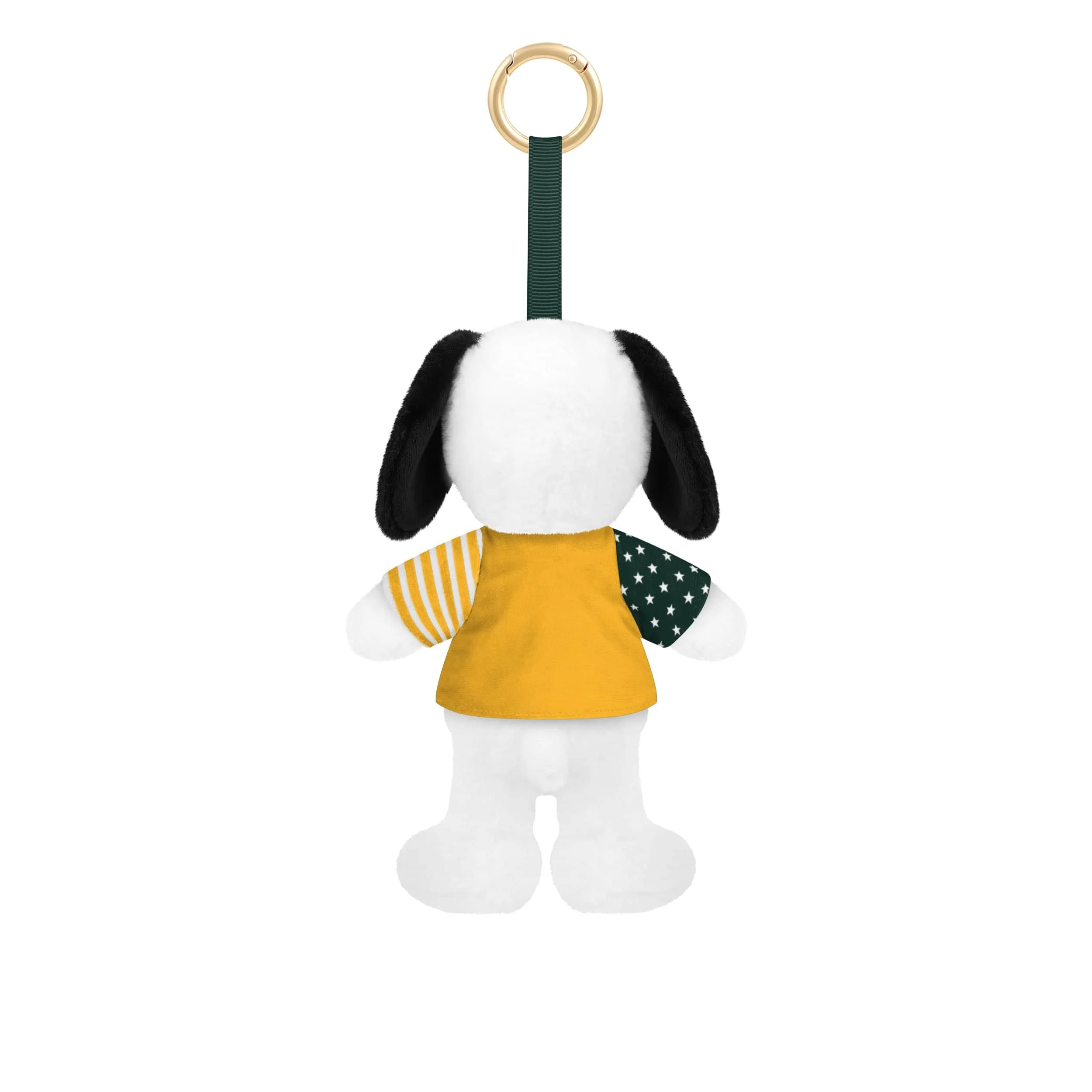 Green Bay Packers NFL Americana Plush Snoopy Peanuts Bag Charm Keychain - Image 2