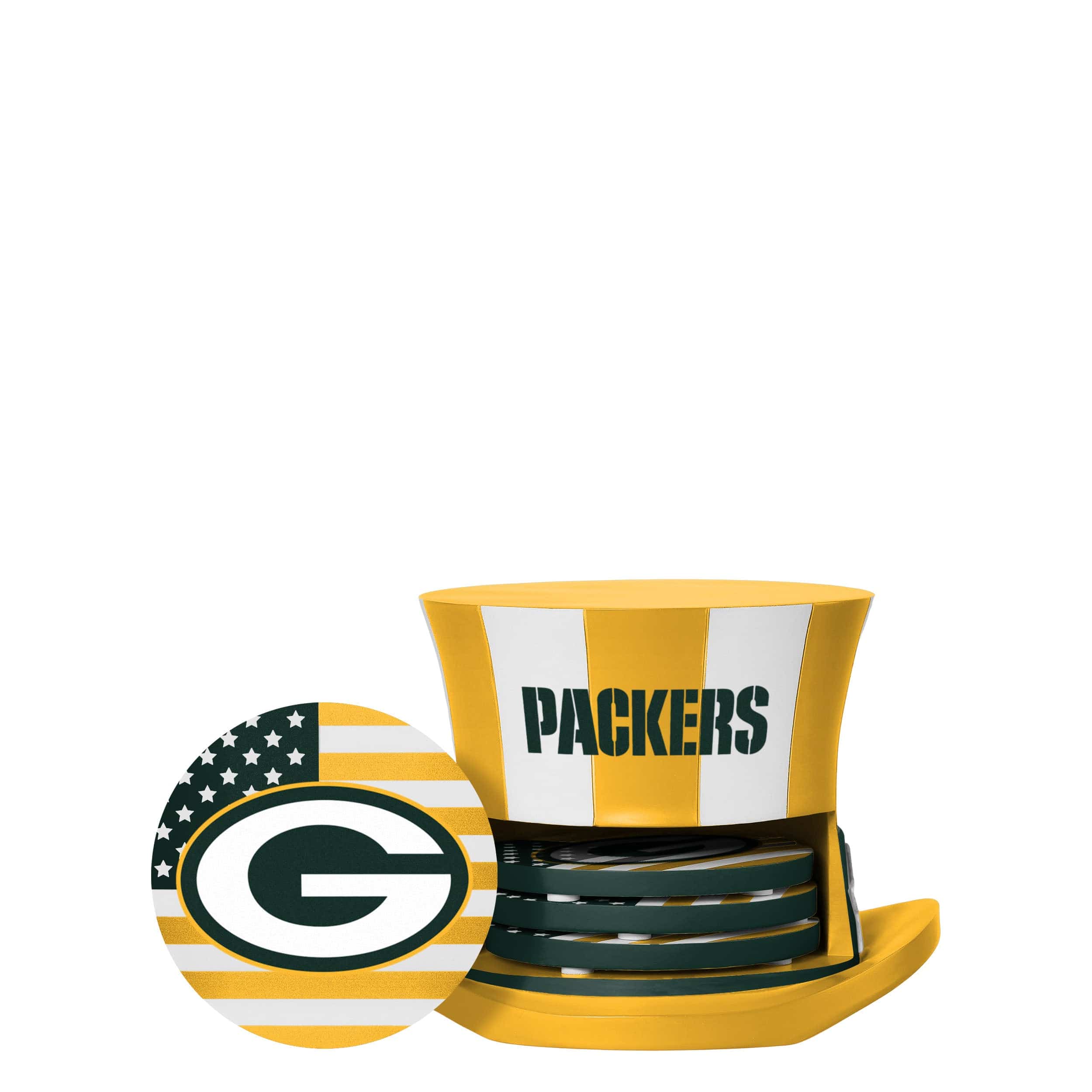 Green Bay Packers NFL Americana Resin Coaster Set (PREORDER - SHIPS EARLY JUNE)