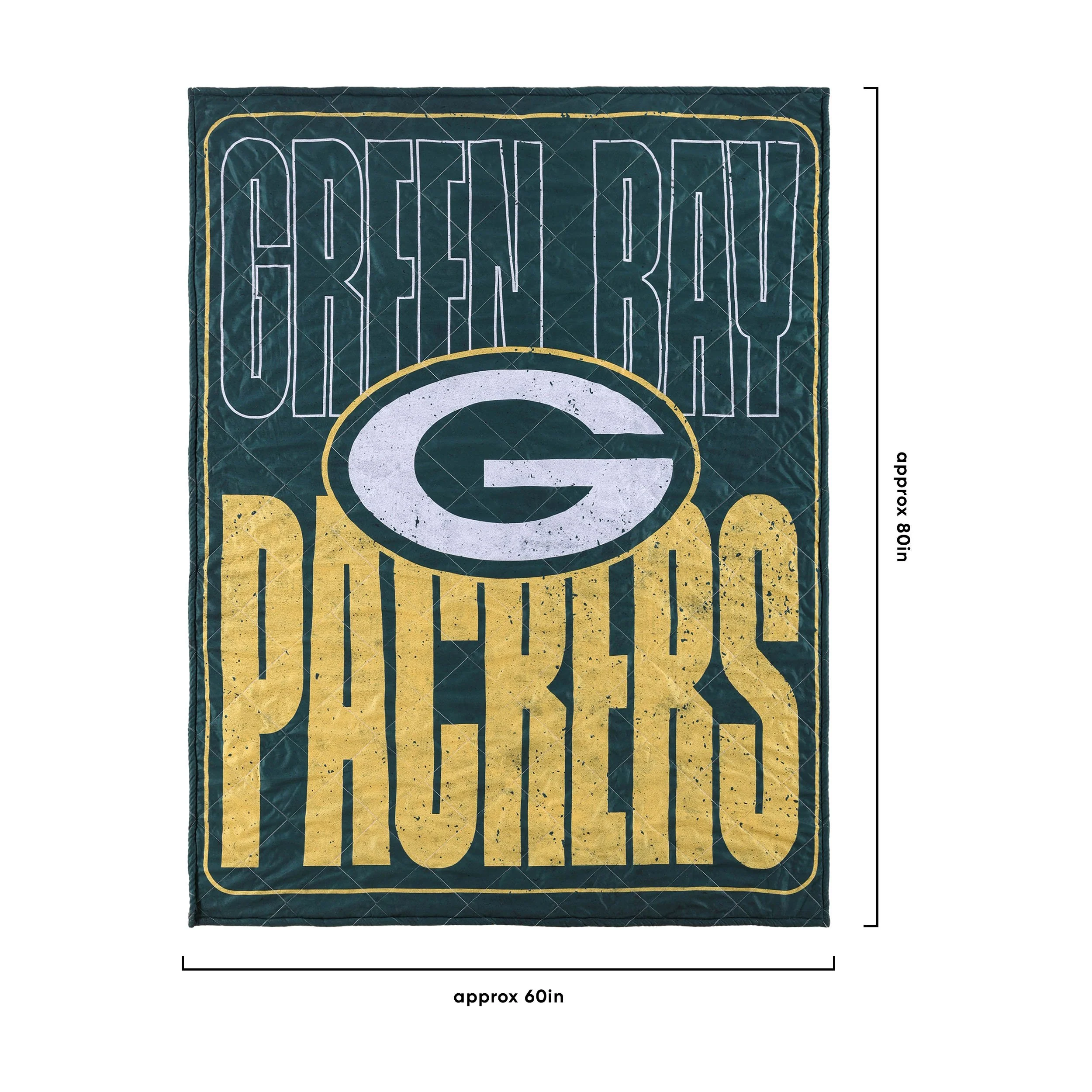 Green Bay Packers NFL Big Game Sherpa Lined Throw Blanket - Image 3